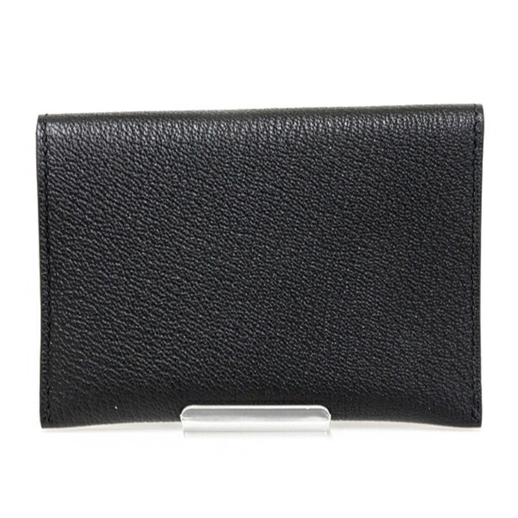 Hermes Kara Black Chevre Myzore Leather Pouch (Pre-Owned)
