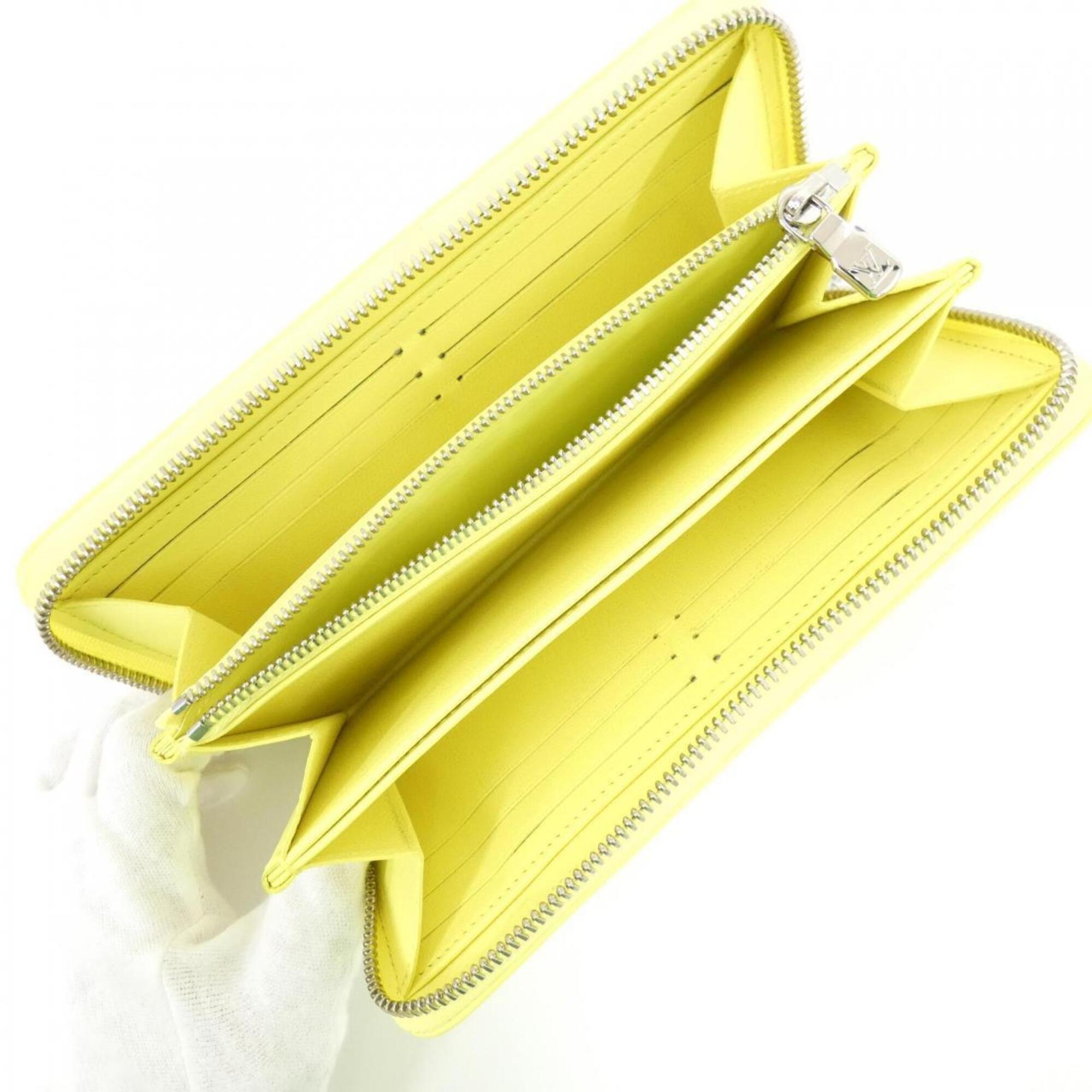 Louis Vuitton Yellow Leather Long Wallet (Bi-Fold) (Pre-Owned)