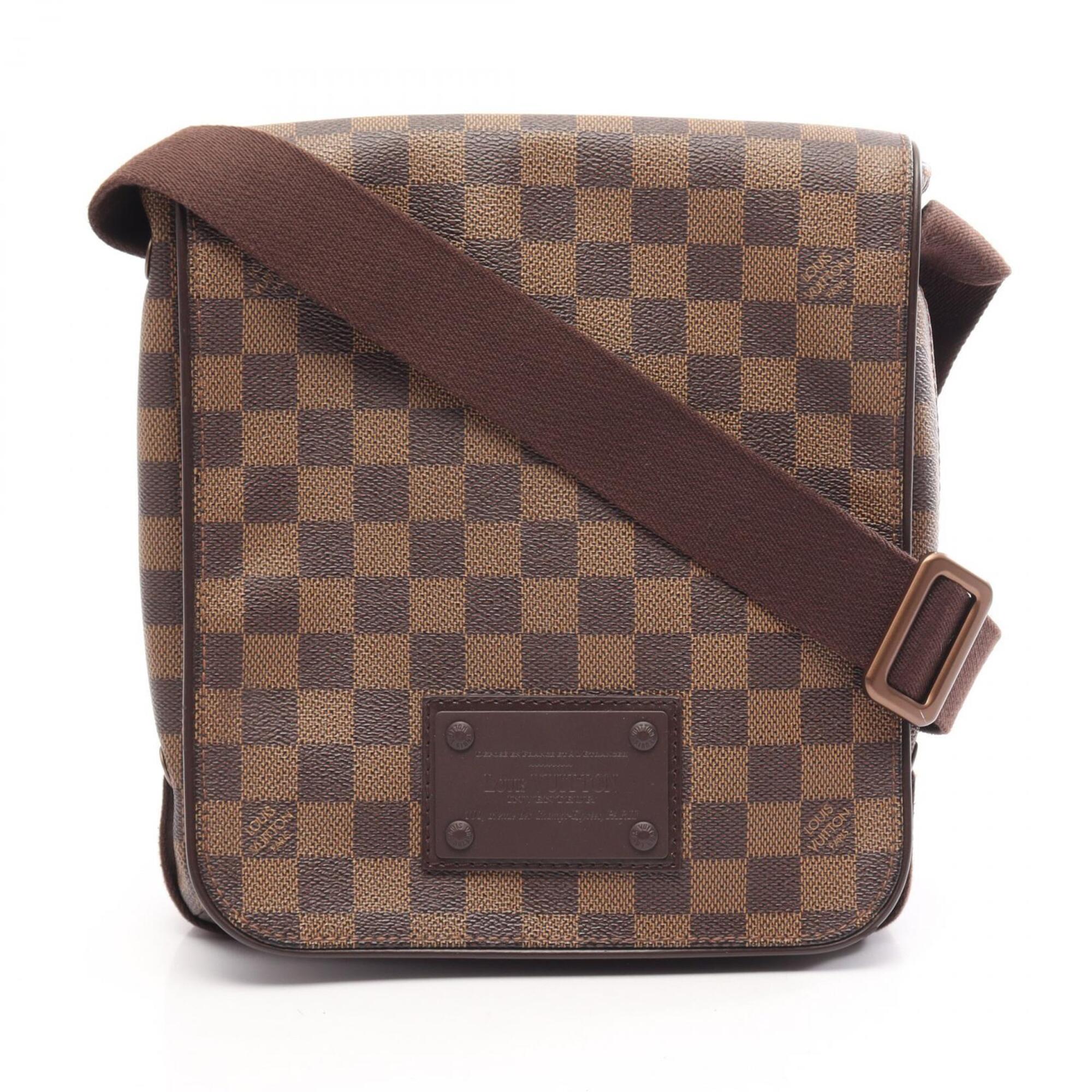 Louis Vuitton Brown Coated Canvas Leather Shoulder Bag (Pre-Owned)