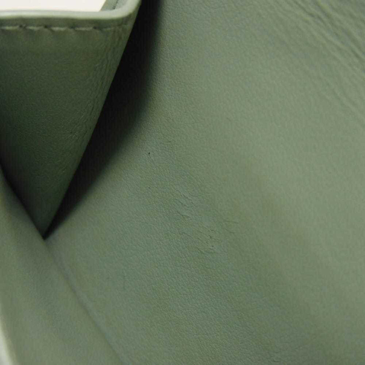 Bottega Veneta Green Intrecciato Wallet (Tri-Fold) (Pre-Owned)