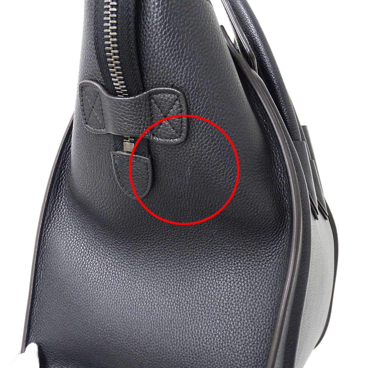 Celine Black Dark Navy Leather Handbag Tote Bag (Pre-Owned)