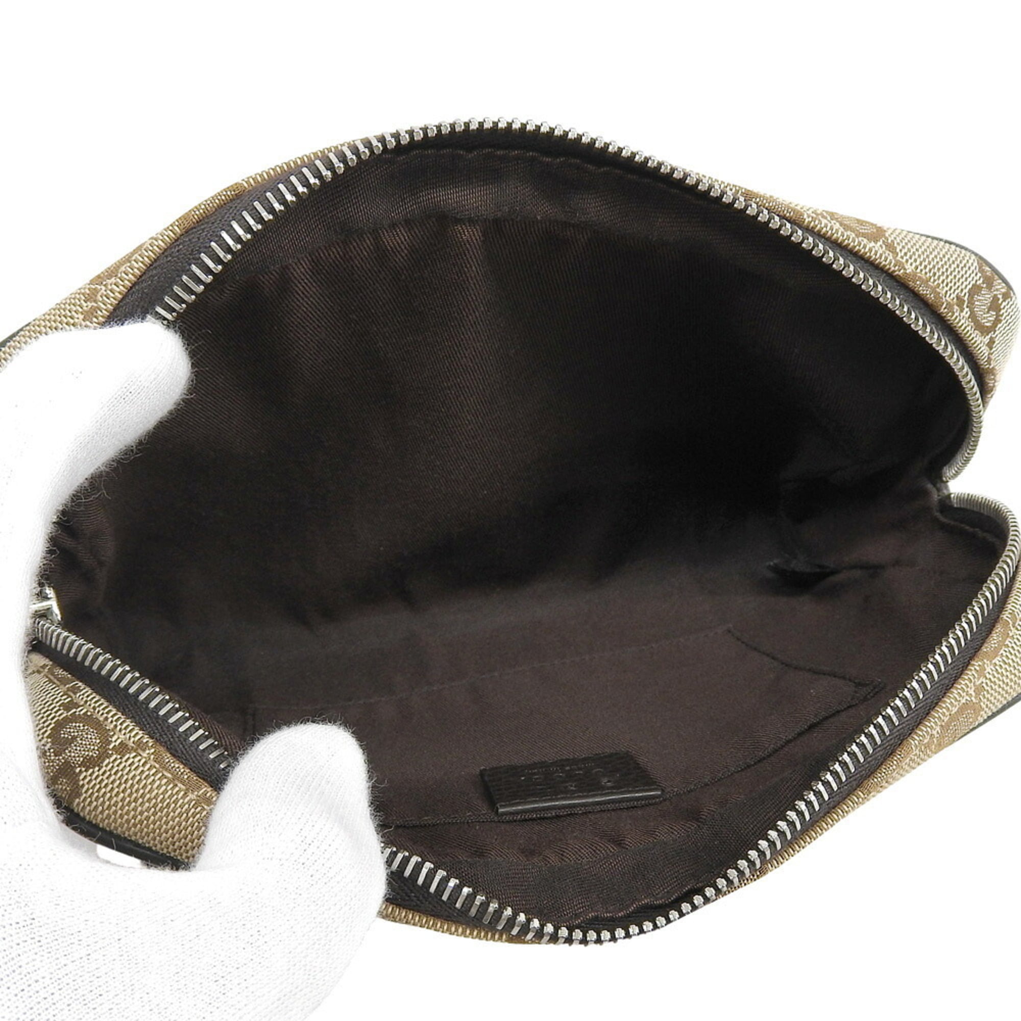 Gucci Beige Canvas Pouch Sling Bag (Pre-Owned)