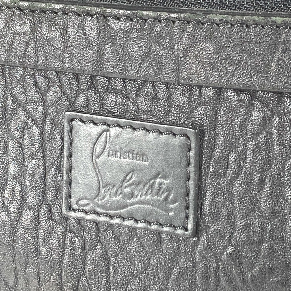 Christian Louboutin Black Red Color Leather Backpack (Pre-Owned)