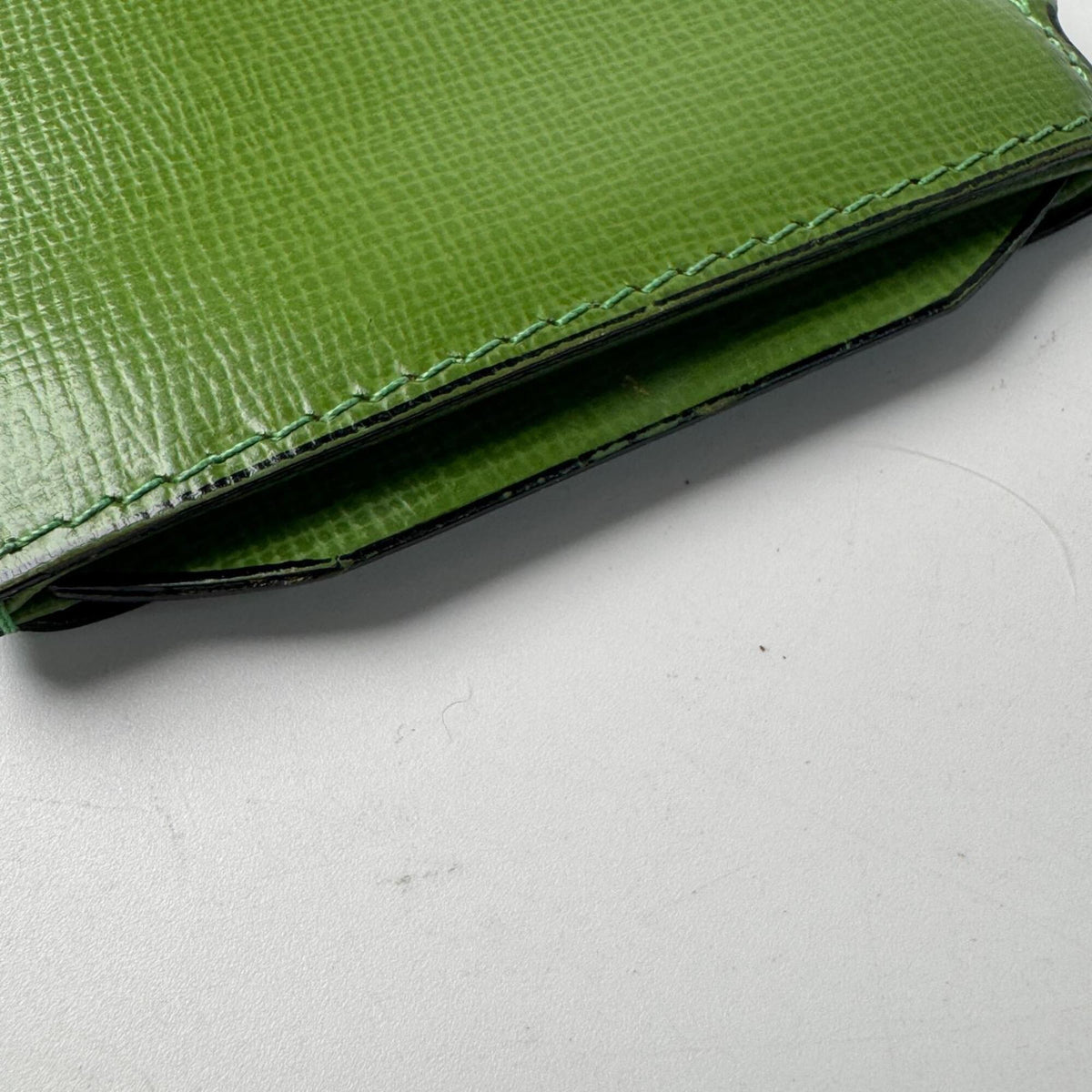 Valextra Glass Green Leather Money Clip (Pre-Owned)