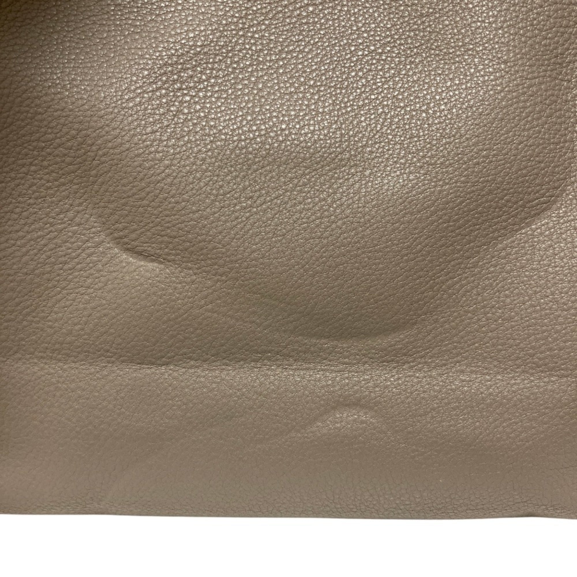Tory Burch Gray Leather Tote Bag (Pre-Owned)