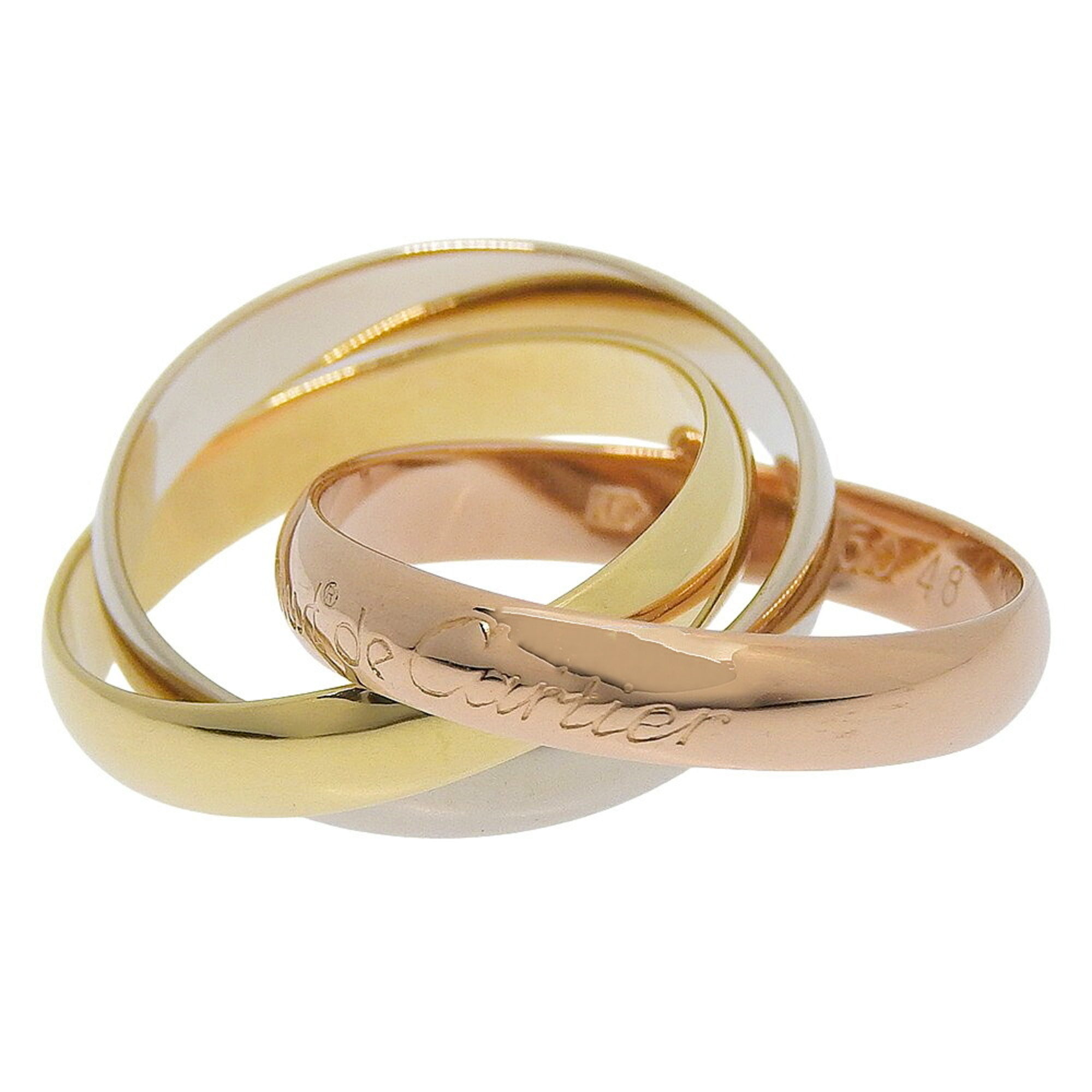 Cartier Pink Gold White Gold Yellow Gold Yellow Gold (18K) Pink Gold (18K) White Gold (18K) Band Ring (Pre-Owned)