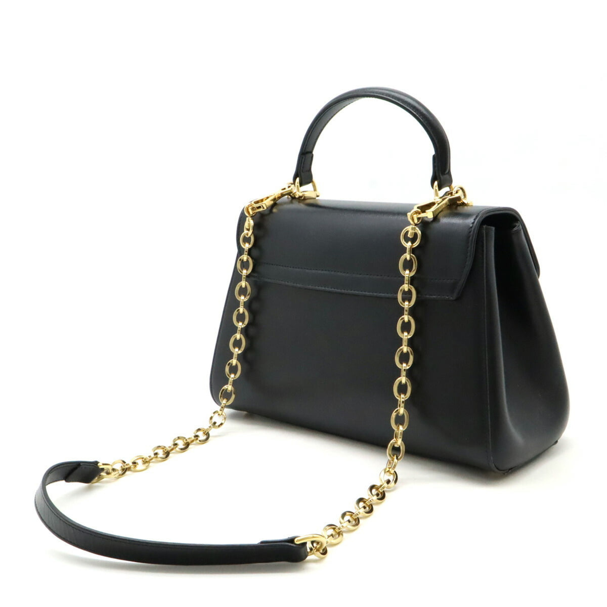 Gucci Black Leather Handbag Shoulder Bag (Pre-Owned)