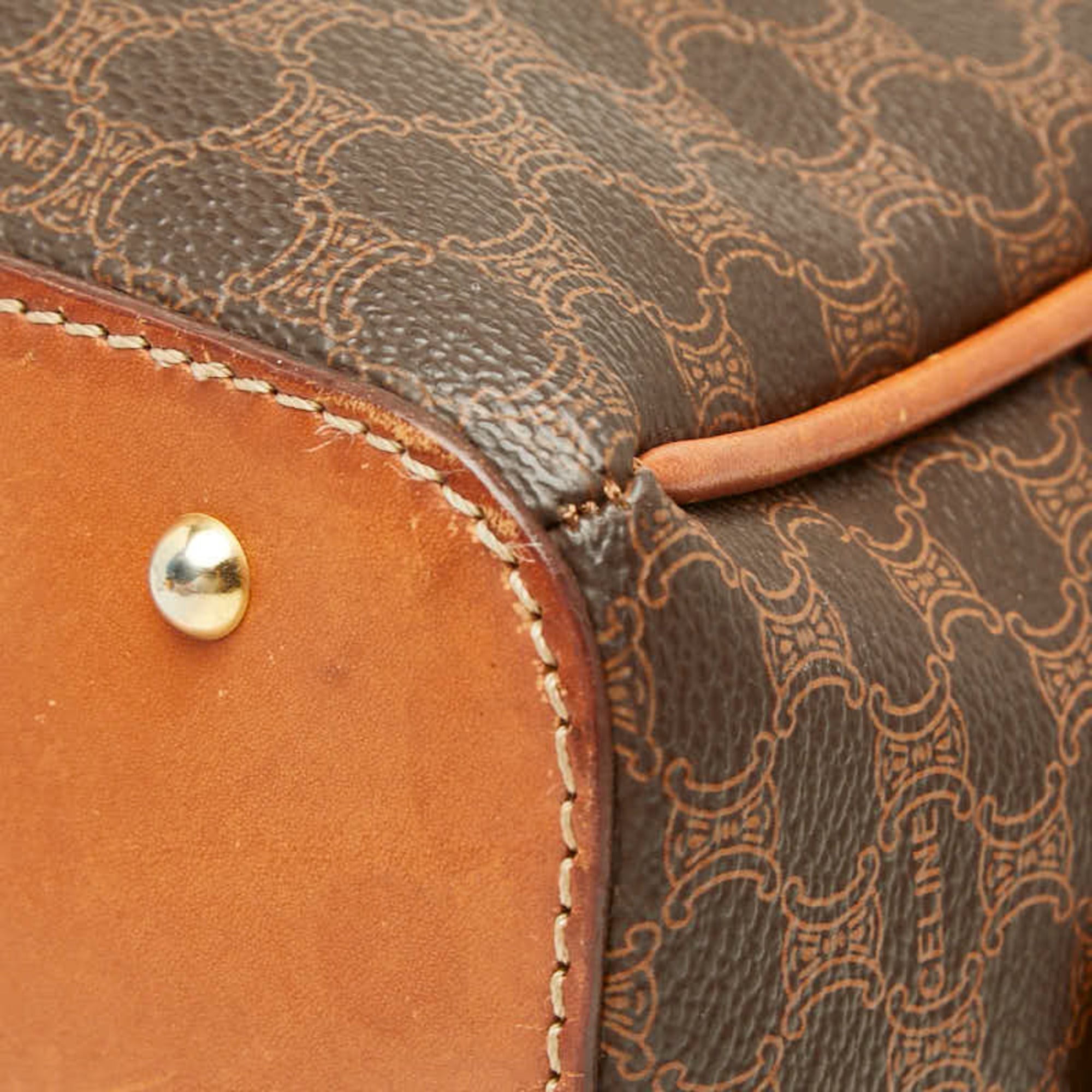 Celine Brown Pvc Leather Handbag (Pre-Owned)