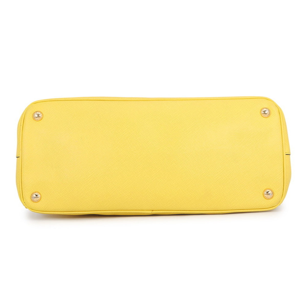 Prada Saffiano Yellow Leather Handbag (Pre-Owned)