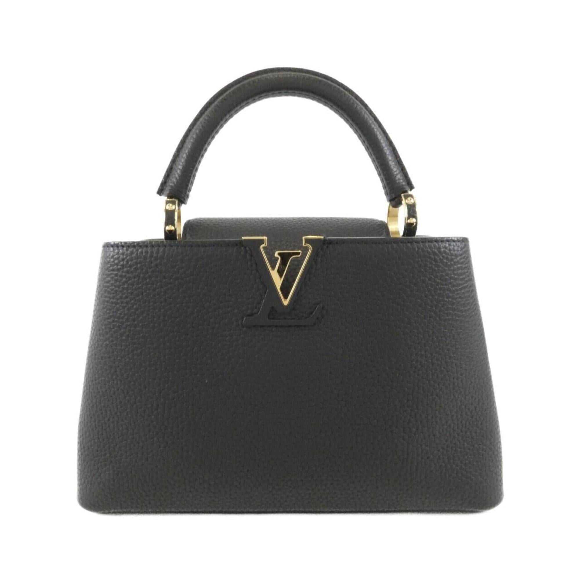 Louis Vuitton Black Leather Handbag (Pre-Owned)