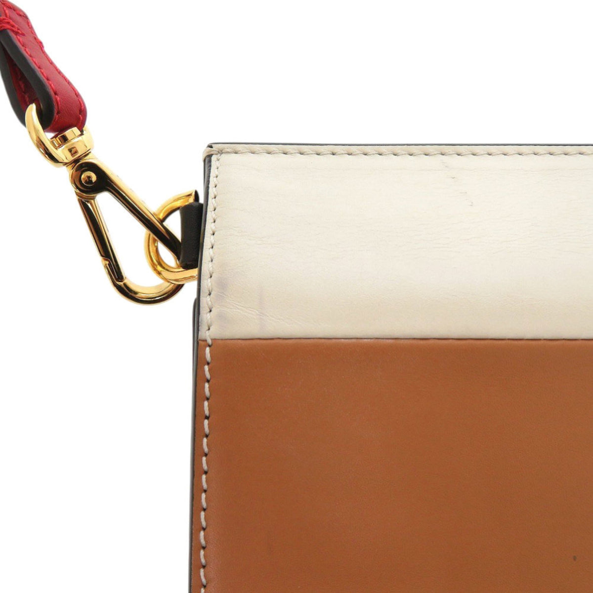 Marni Black Red Color White Leather Shoulder Bag (Pre-Owned)