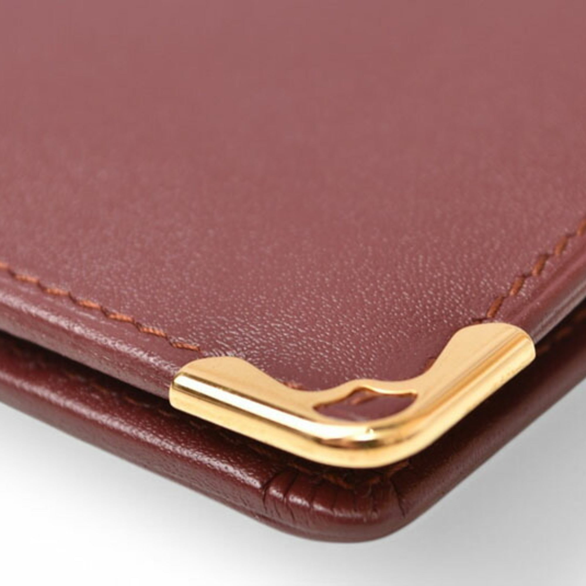 Cartier Bordeaux Leather Wallet (Bi-Fold) (Pre-Owned)