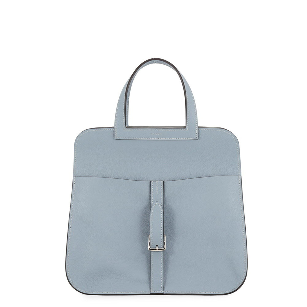 Hermes Blue Blue Lin Leather Handbag (Pre-Owned)
