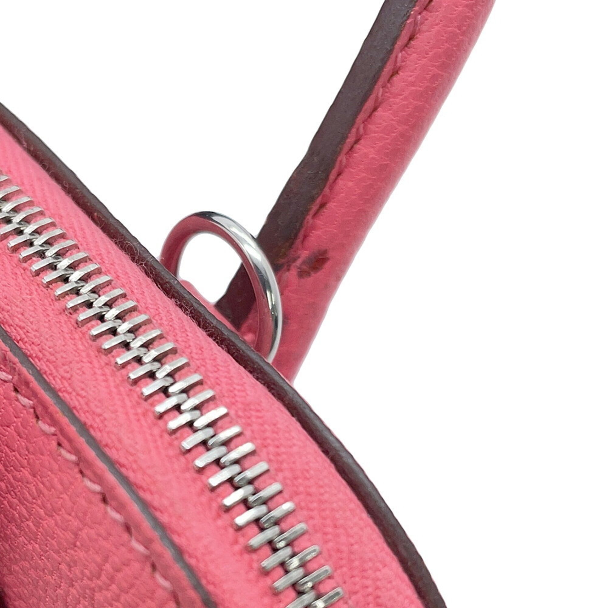 Hermes Bolide Rose Azalee Chevre Myzore Leather Handbag (Pre-Owned)