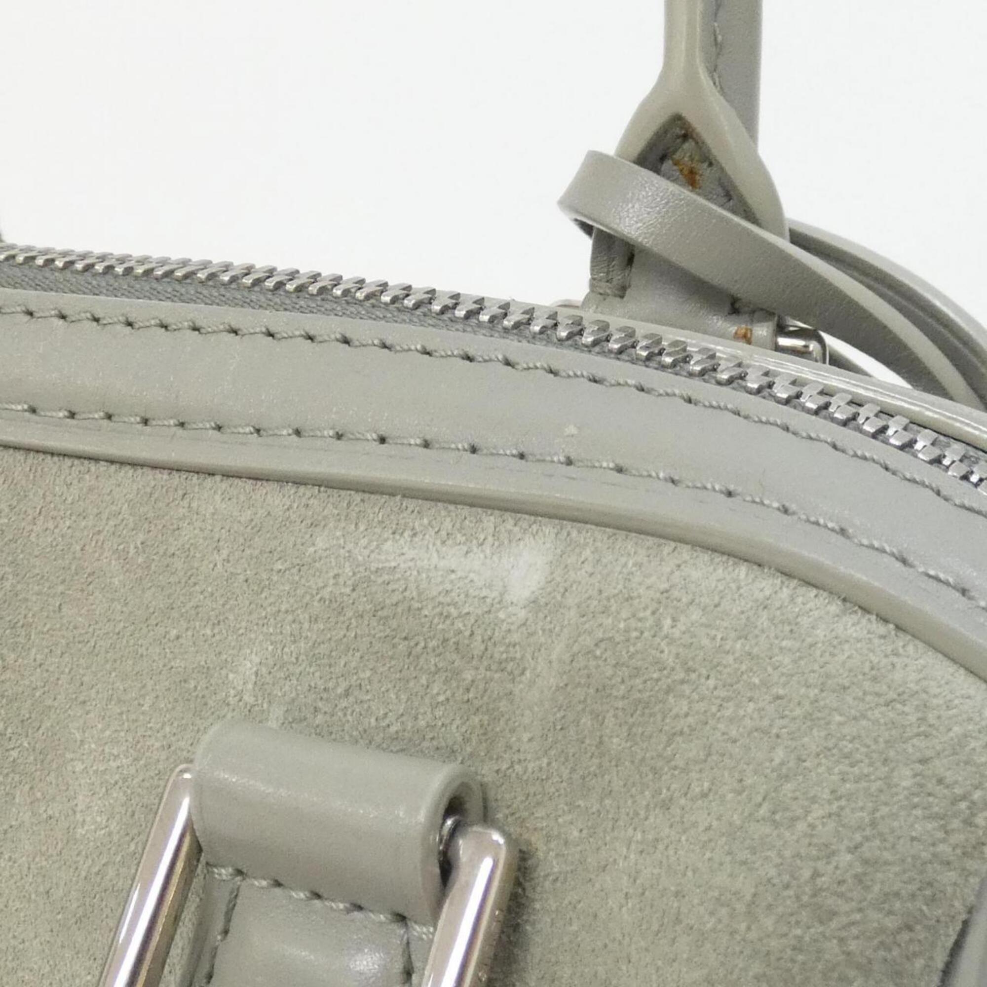 Louis Vuitton Gris Suede Boston Bag (Pre-Owned)