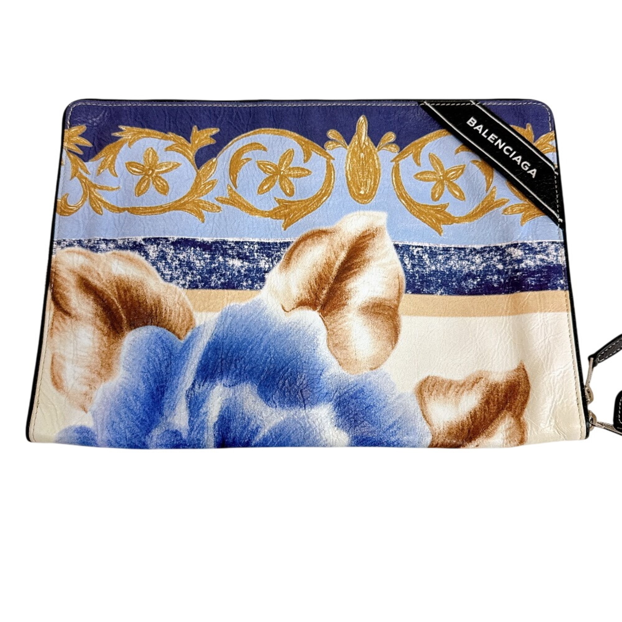 Balenciaga Blue Leather Clutch Bag (Pre-Owned)