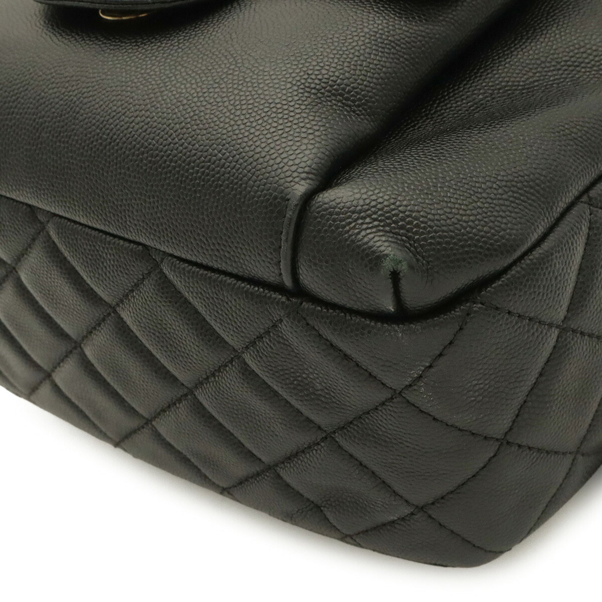 Chanel Matelasse Black Grained Calfskin Backpack (Pre-Owned)
