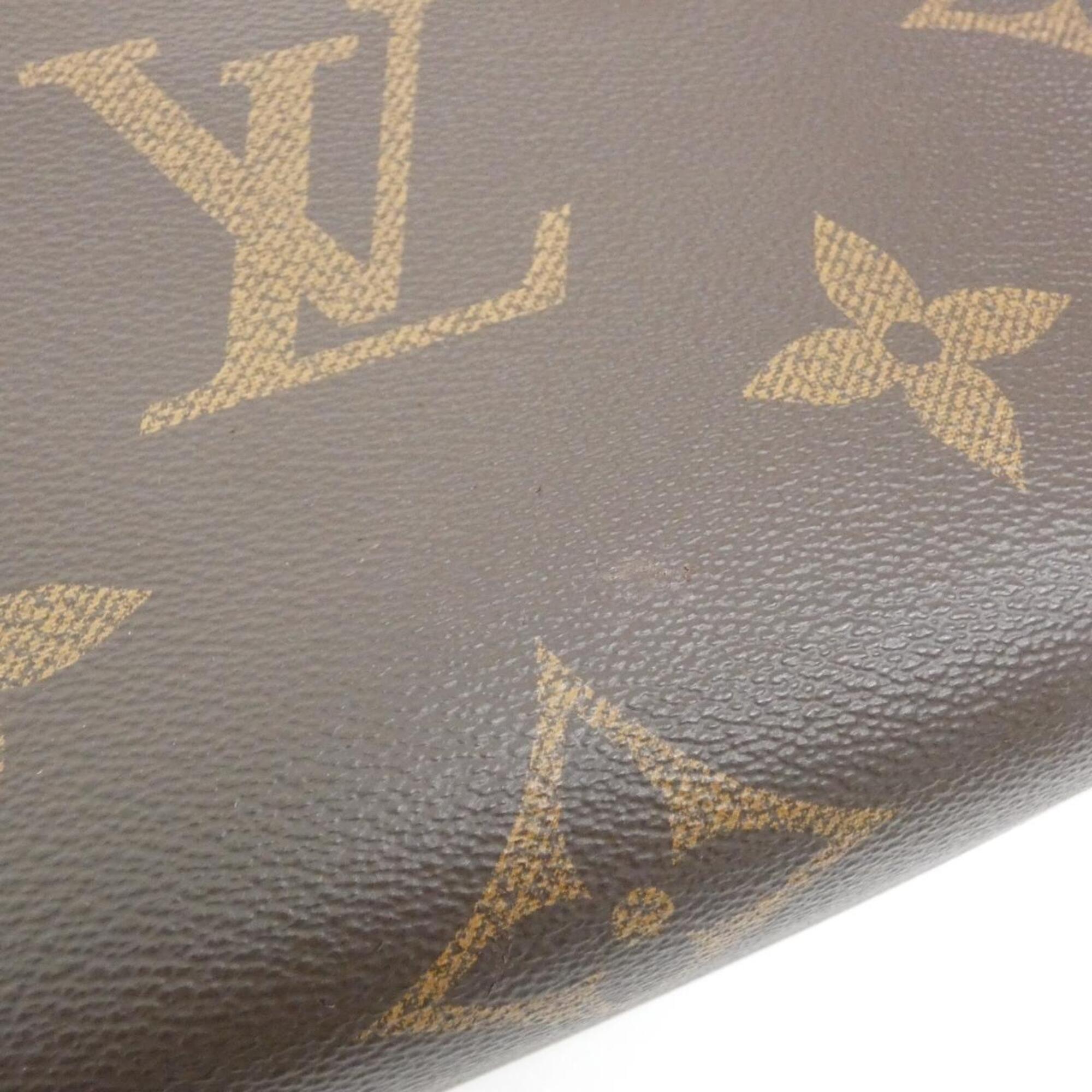 Louis Vuitton Marron Monogram Coated Canvas Handbag Pouch (Pre-Owned)