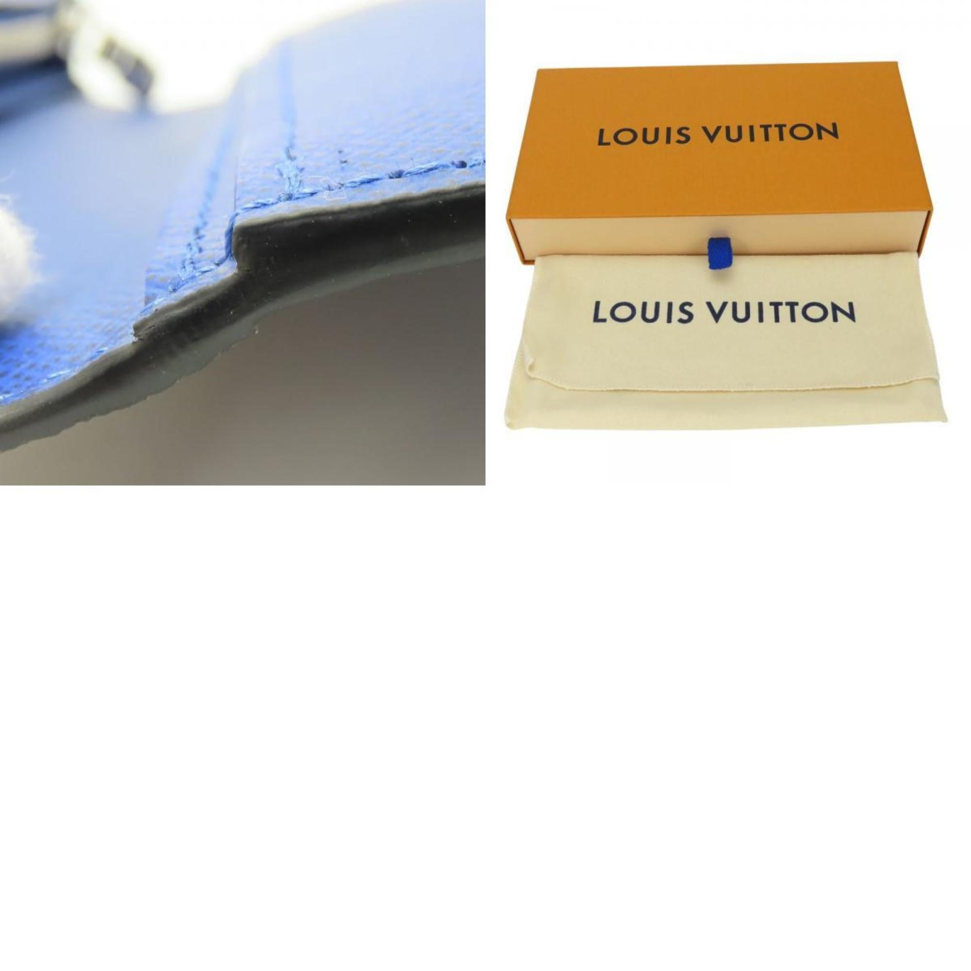 Louis Vuitton Blue Cobalt Taiga Leather Monogram Long Wallet (Bi-Fold) (Pre-Owned)