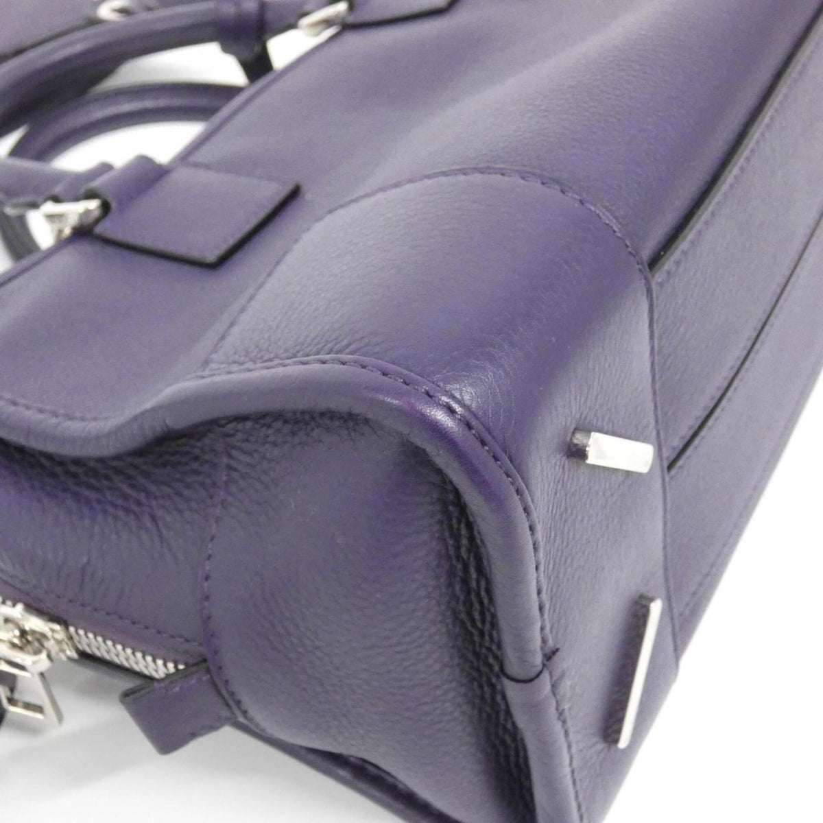 Loewe Purple Leather Handbag (Pre-Owned)