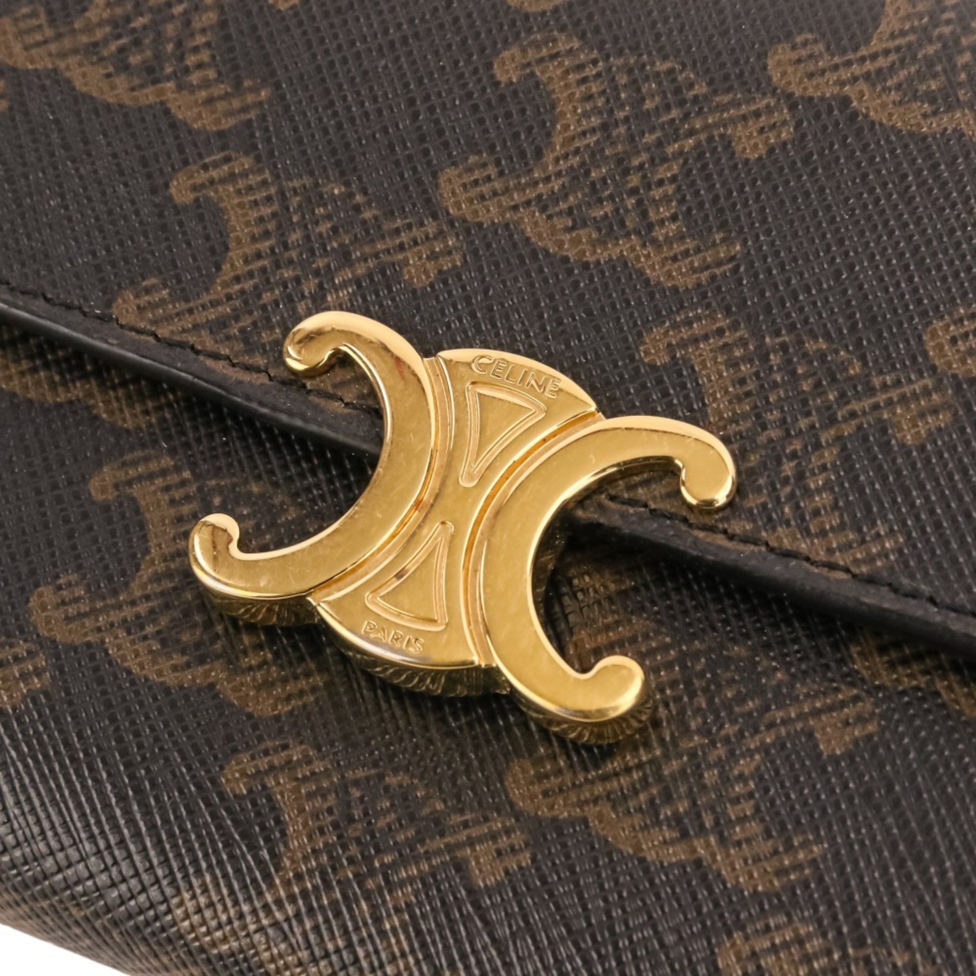 Celine Brown Pvc Long Wallet (Bi-Fold) (Pre-Owned)