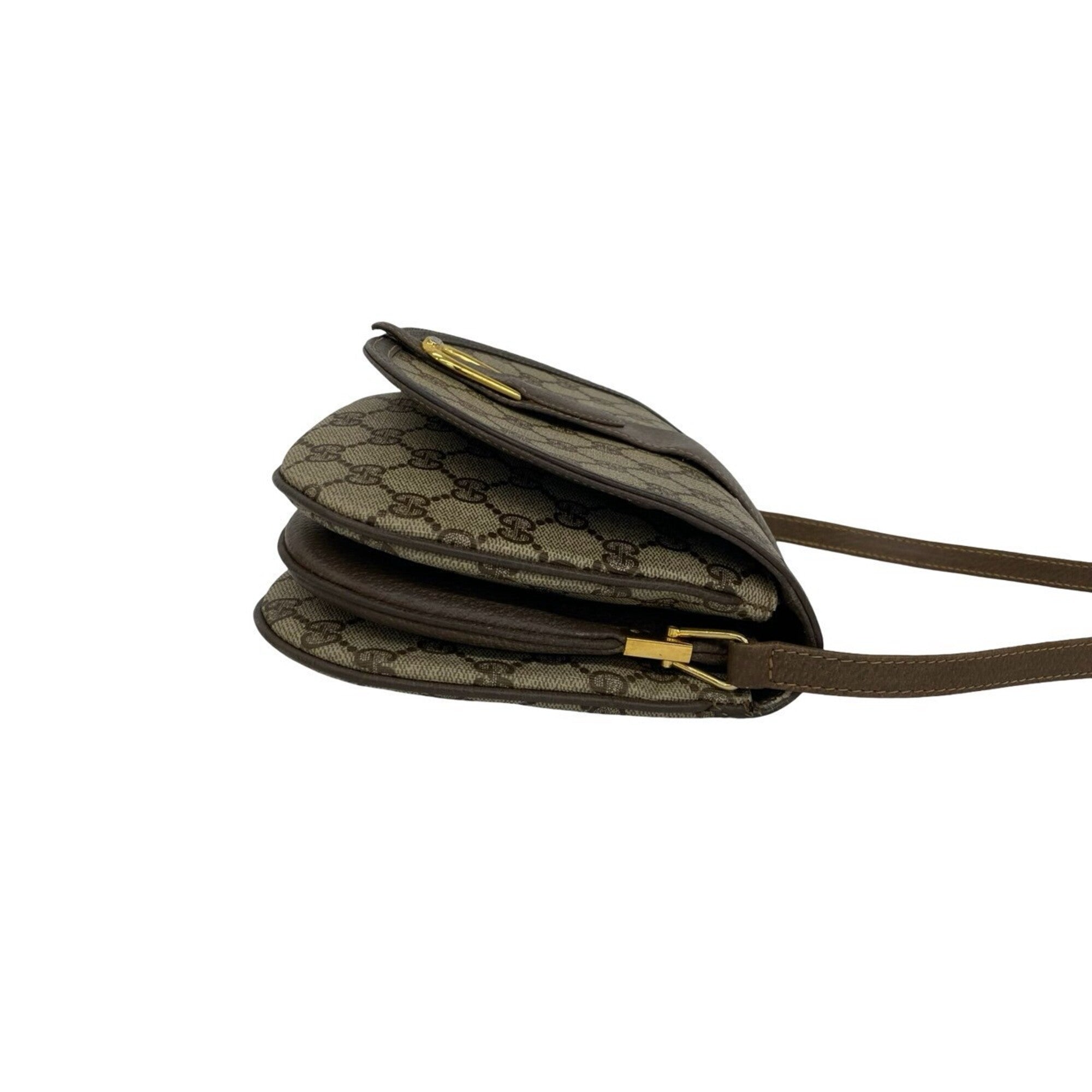 Gucci Brown Leather Pvc Pochette Shoulder Bag (Pre-Owned)