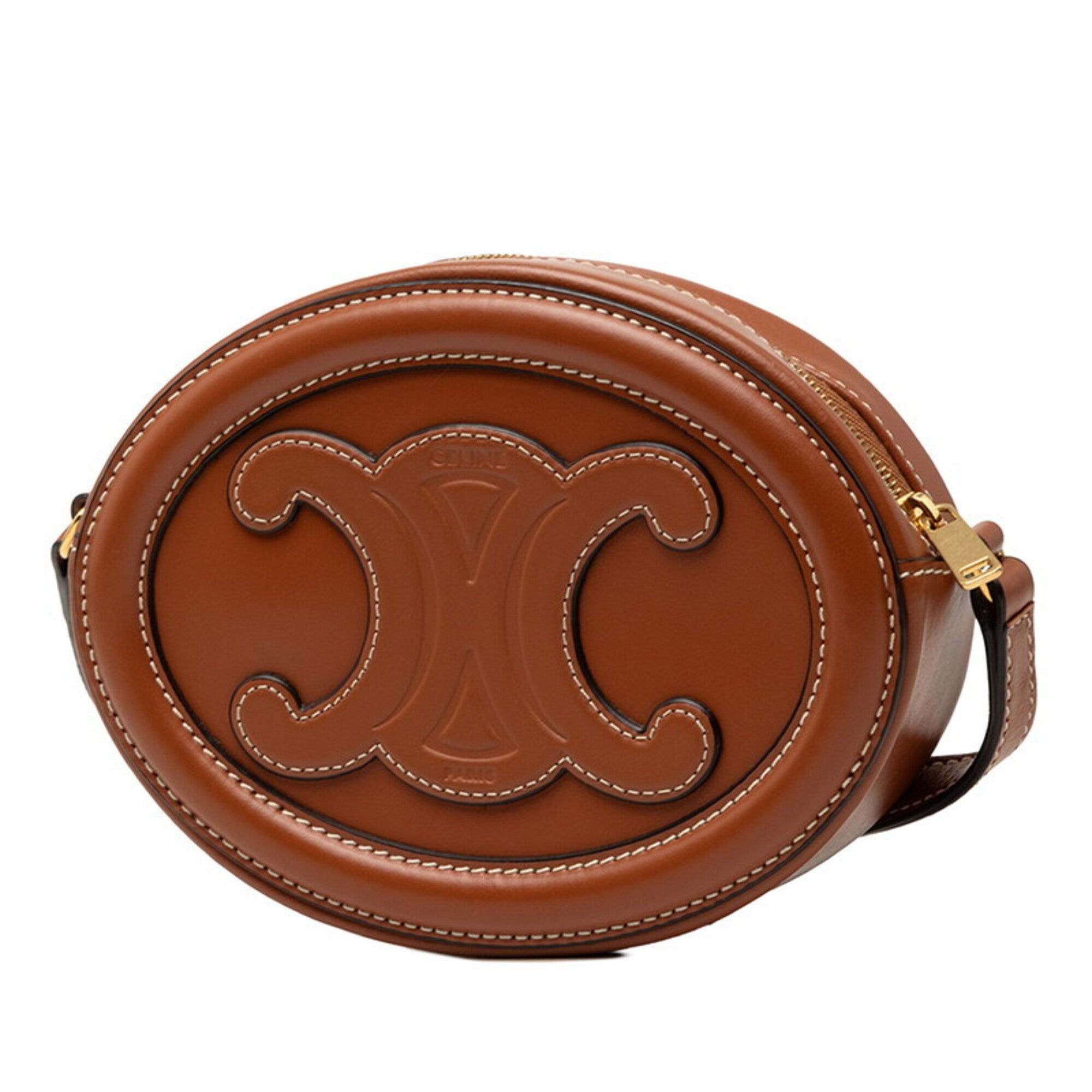 Celine Brown Leather Shoulder Bag (Pre-Owned)