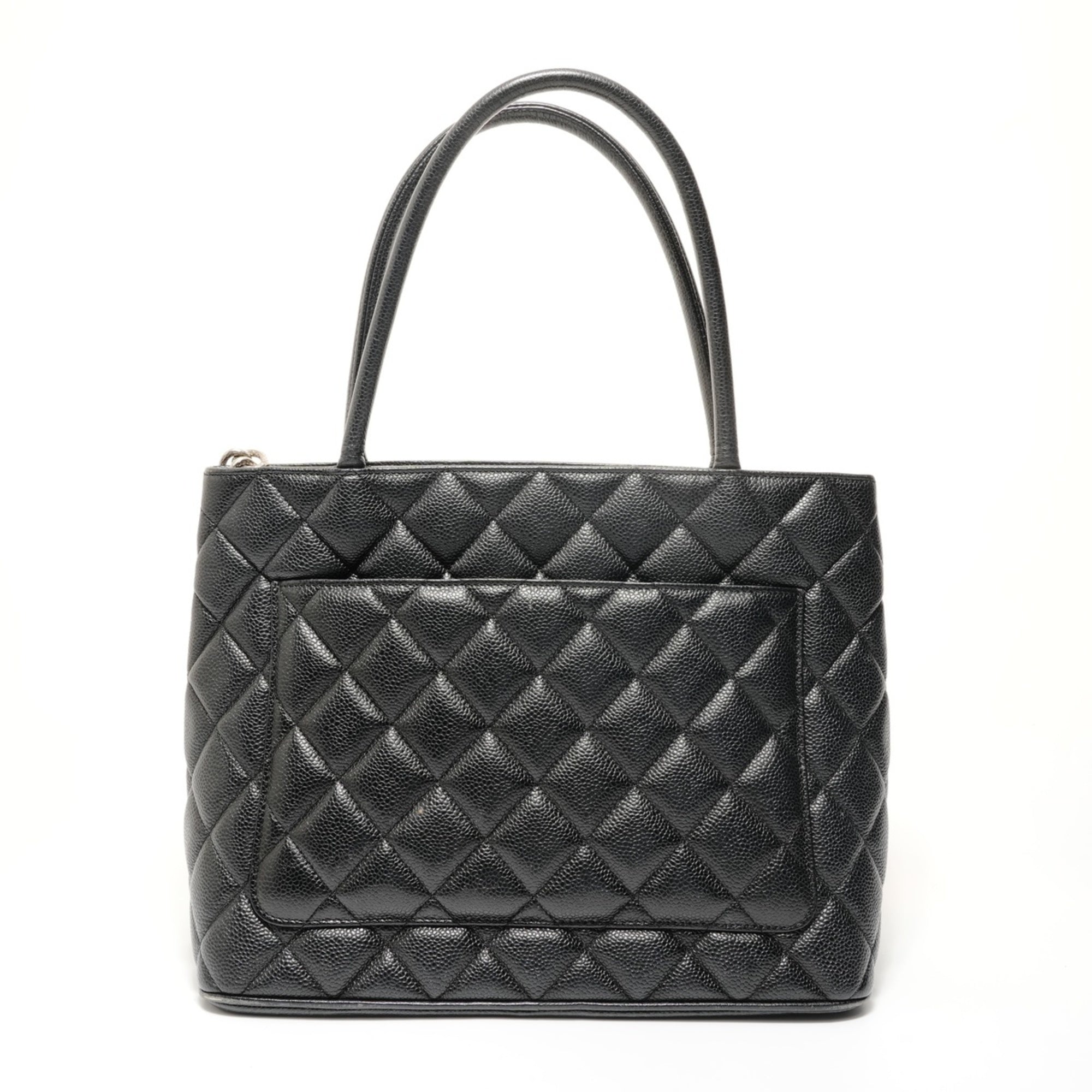 Chanel Black Grained Calfskin Tote Bag (Pre-Owned)