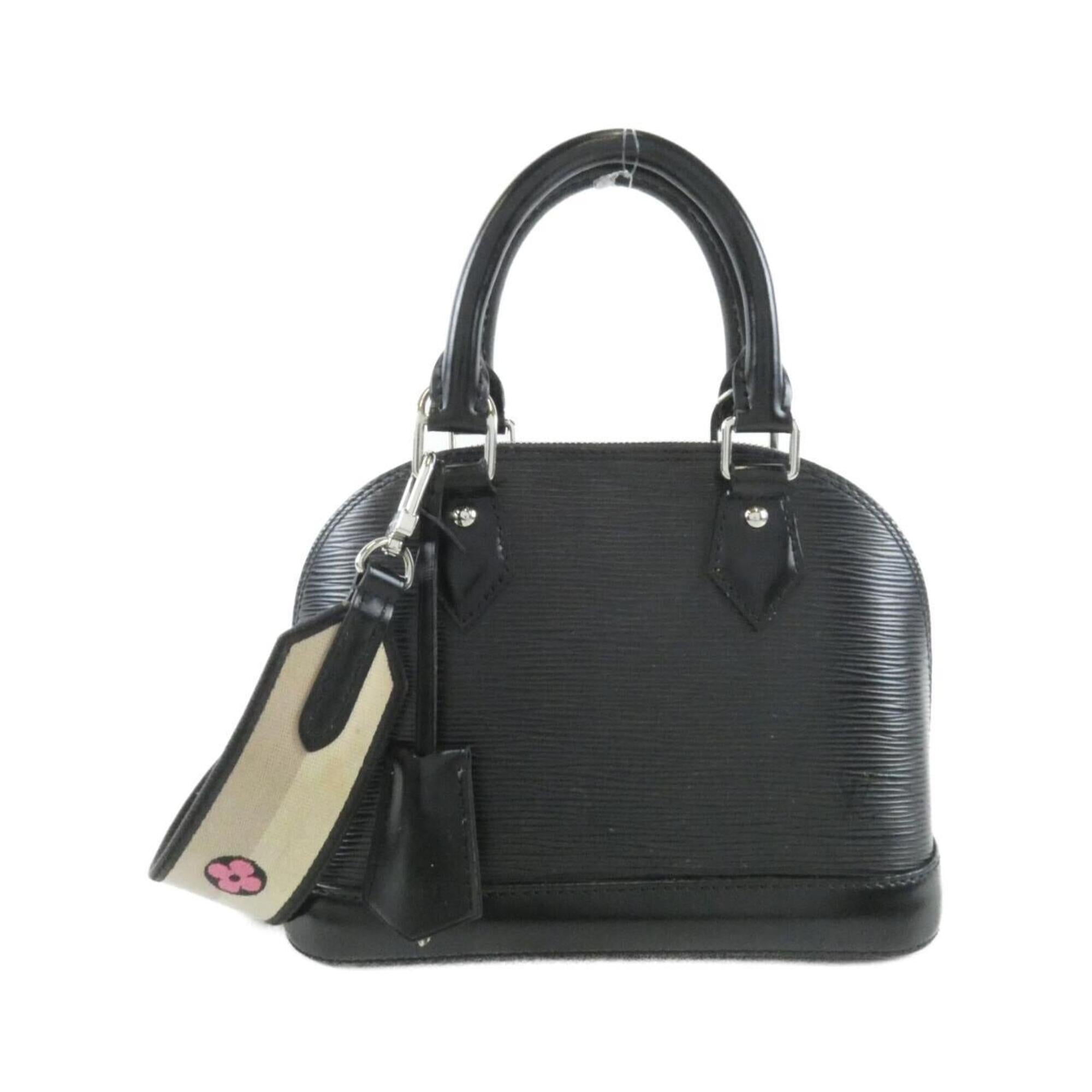 Louis Vuitton Black Leather Handbag (Pre-Owned)