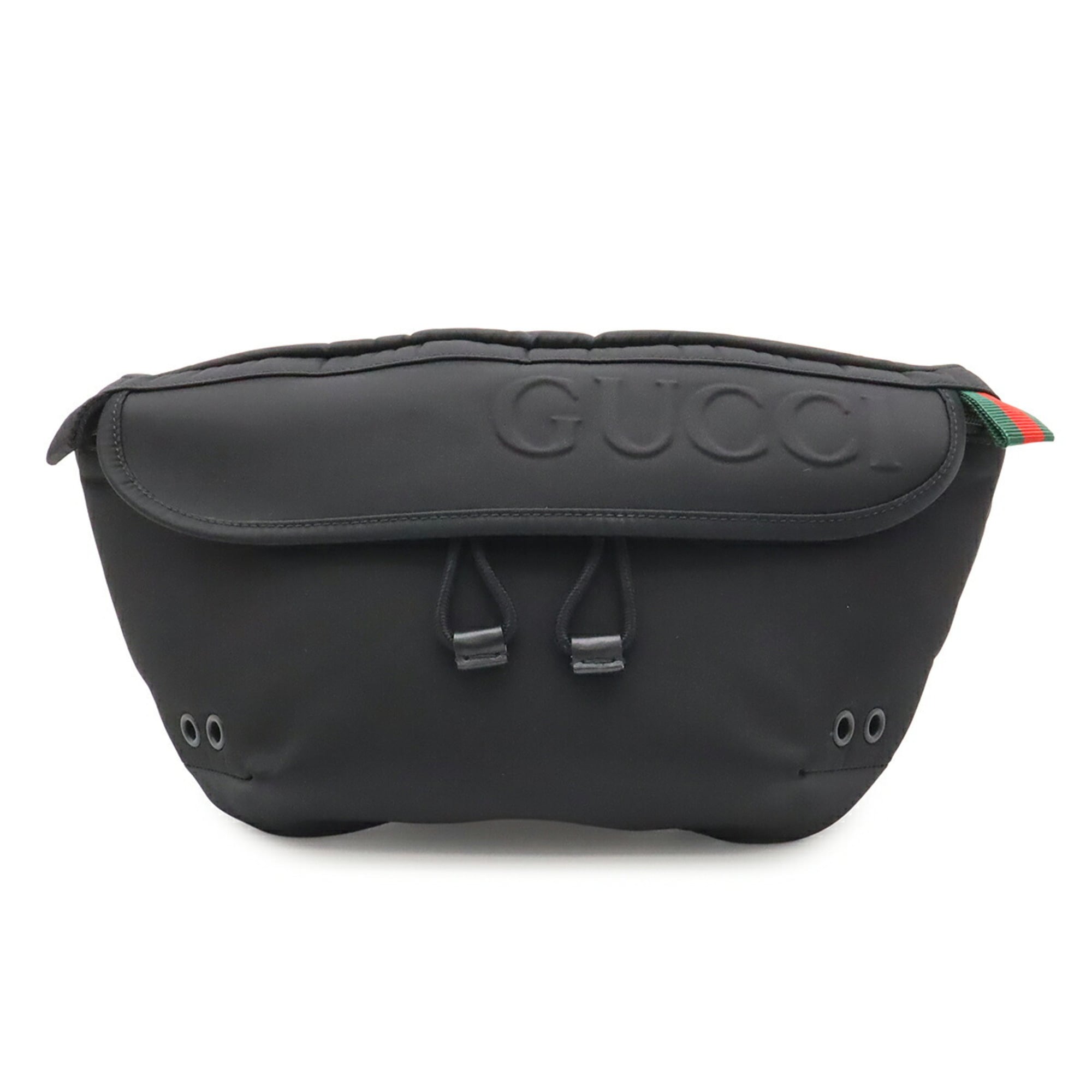 Gucci Black Nylon Pouch Sling Bag (Pre-Owned)
