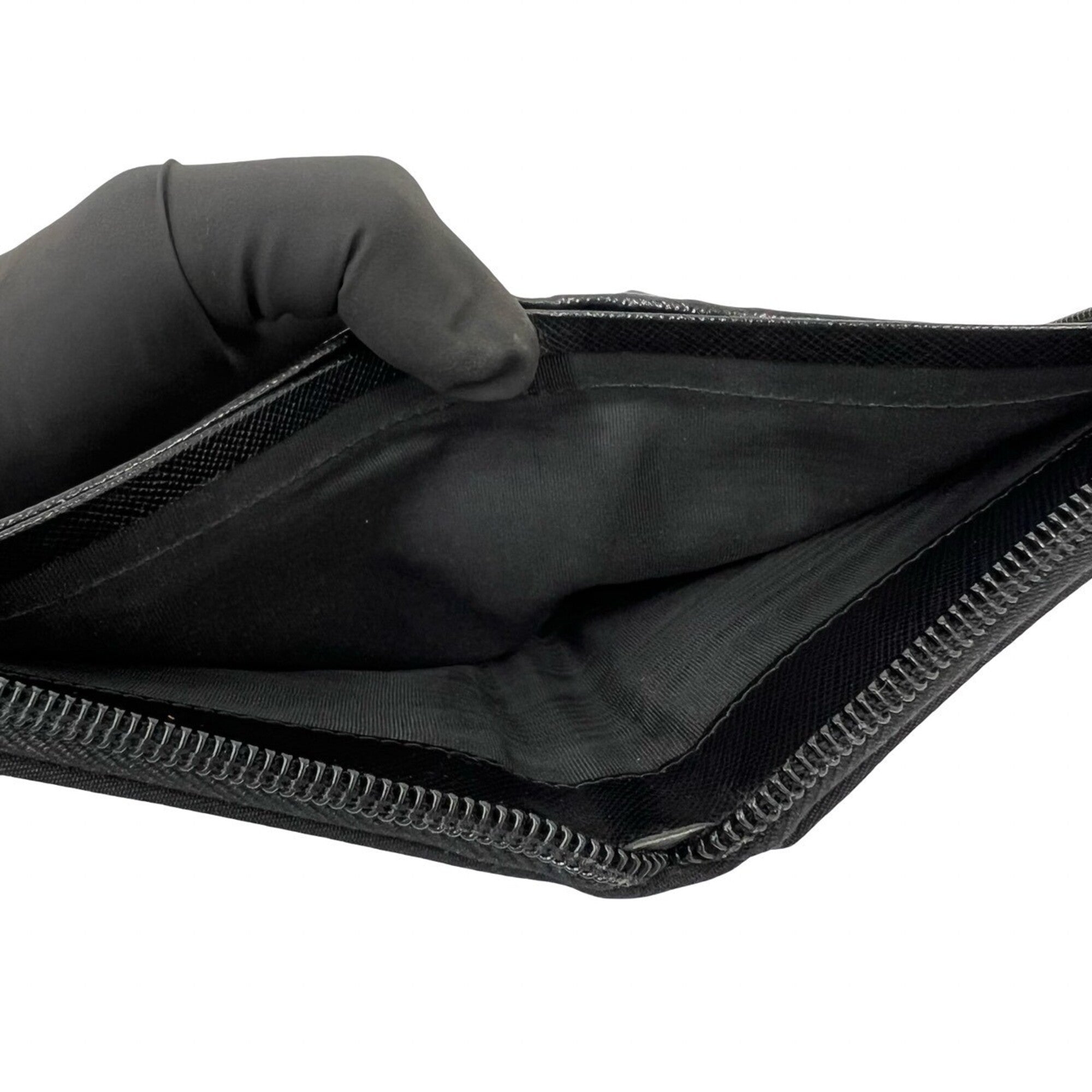 Prada Black Nylon Leather Wallet (Bi-Fold) (Pre-Owned)