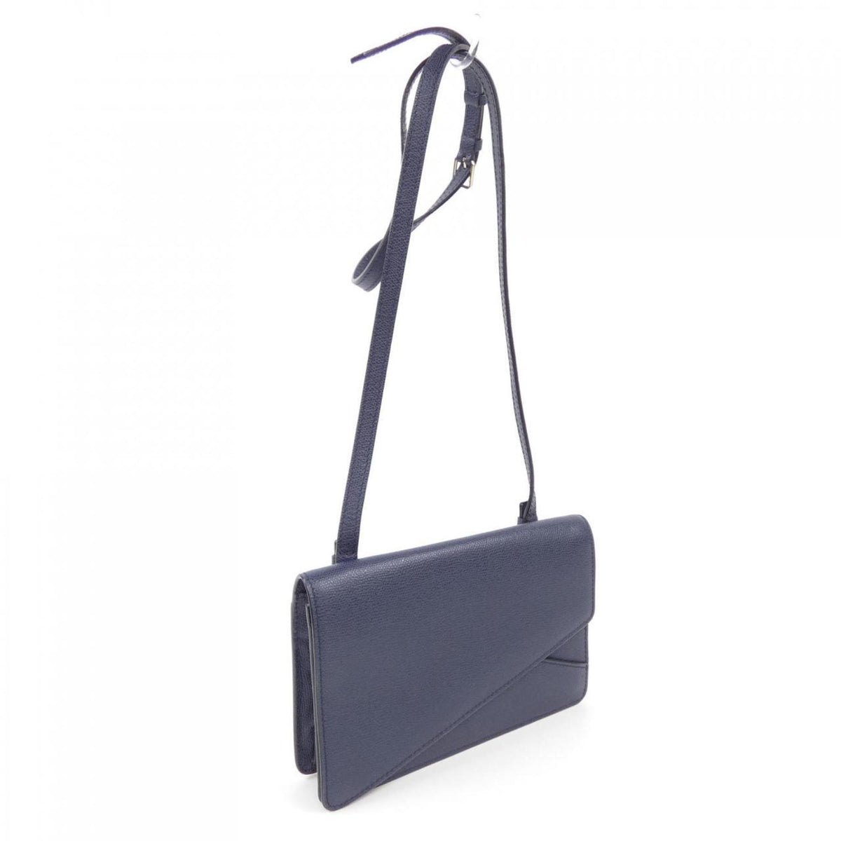 Valextra Navy Leather Handbag (Pre-Owned)