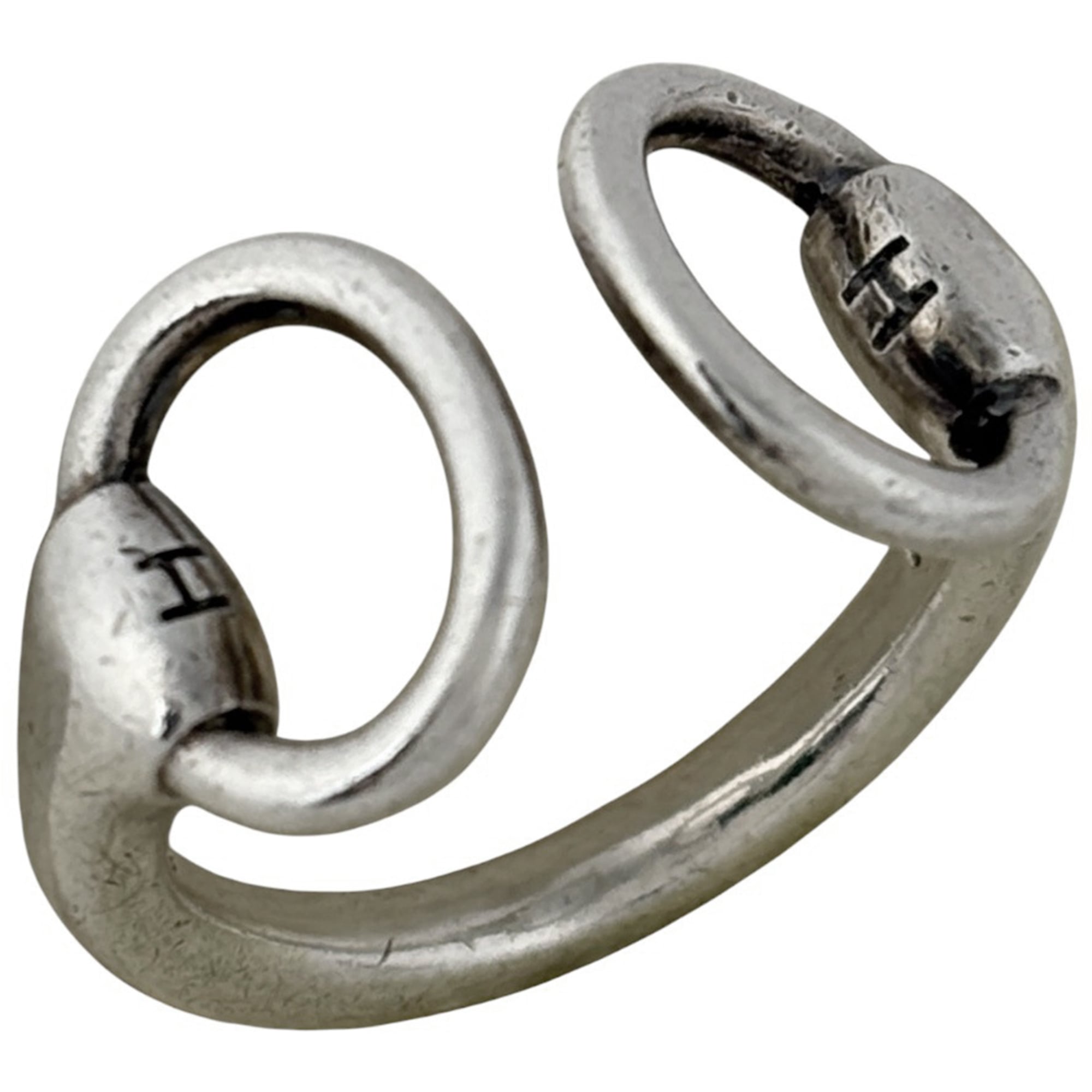 Hermes Silver 925 Band Ring (Pre-Owned)