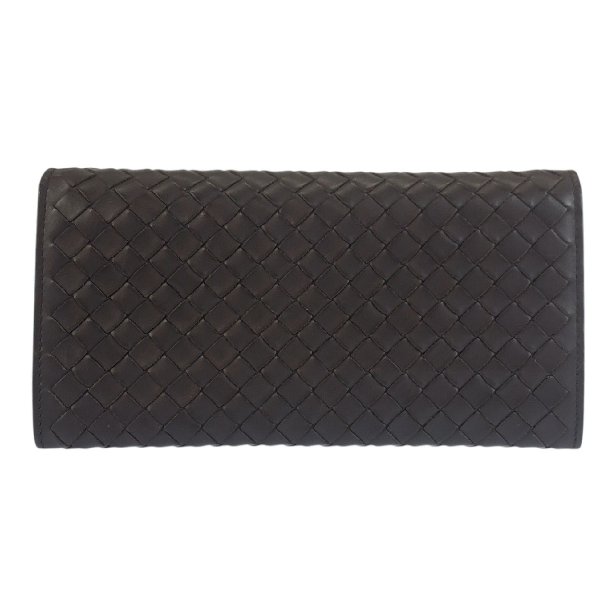 Bottega Veneta Brown Leather Long Wallet (Bi-Fold) (Pre-Owned)
