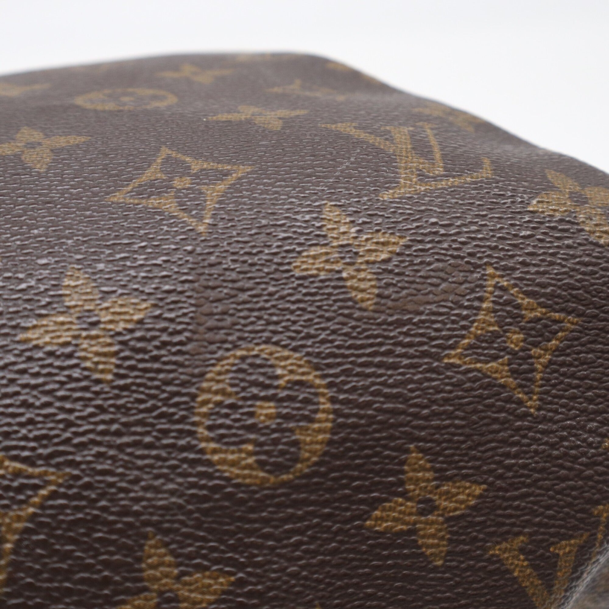 Louis Vuitton Beige Blue Brown Monogram Coated Canvas Leather Handbag (Pre-Owned)