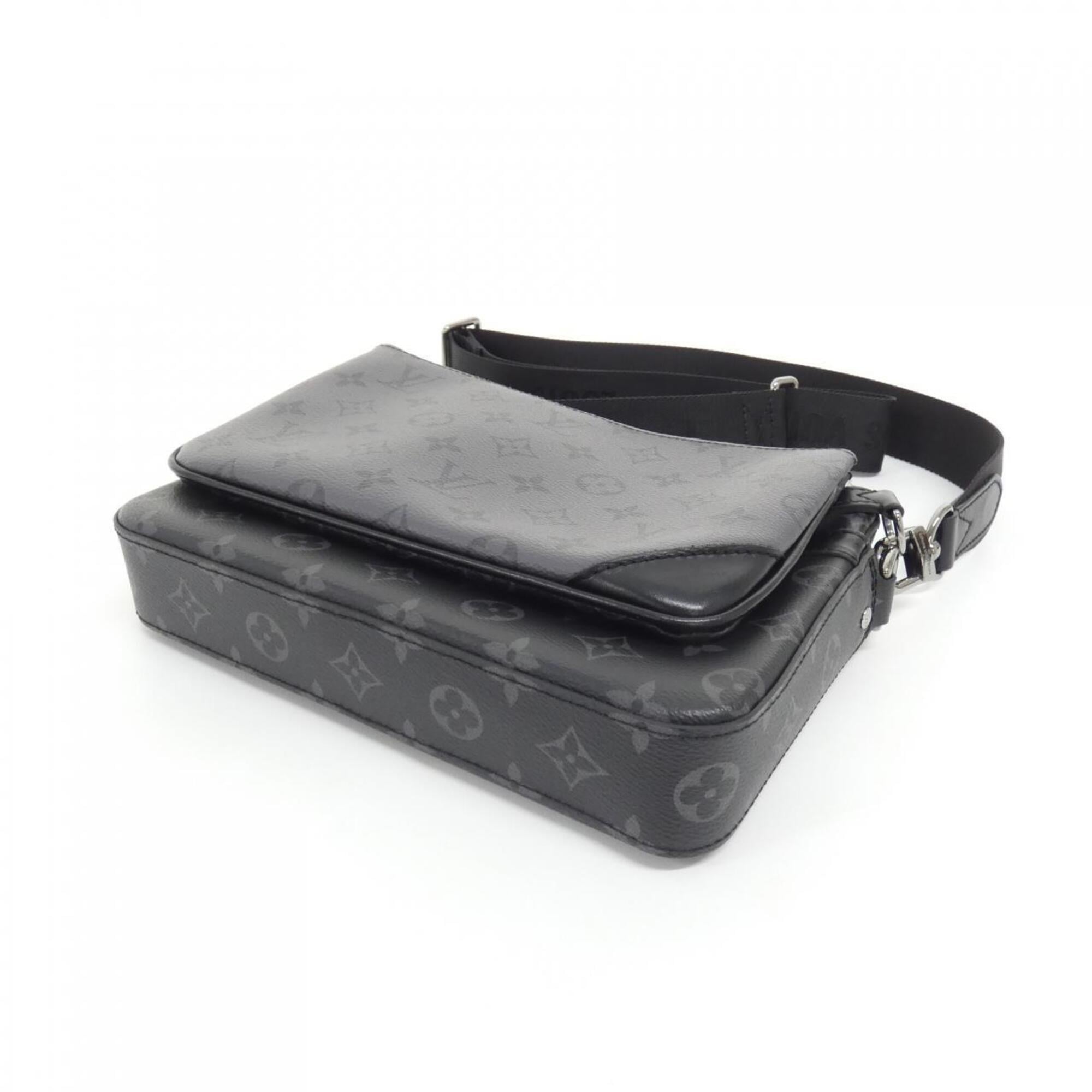 Louis Vuitton Black Coated Canvas Shoulder Bag (Pre-Owned)