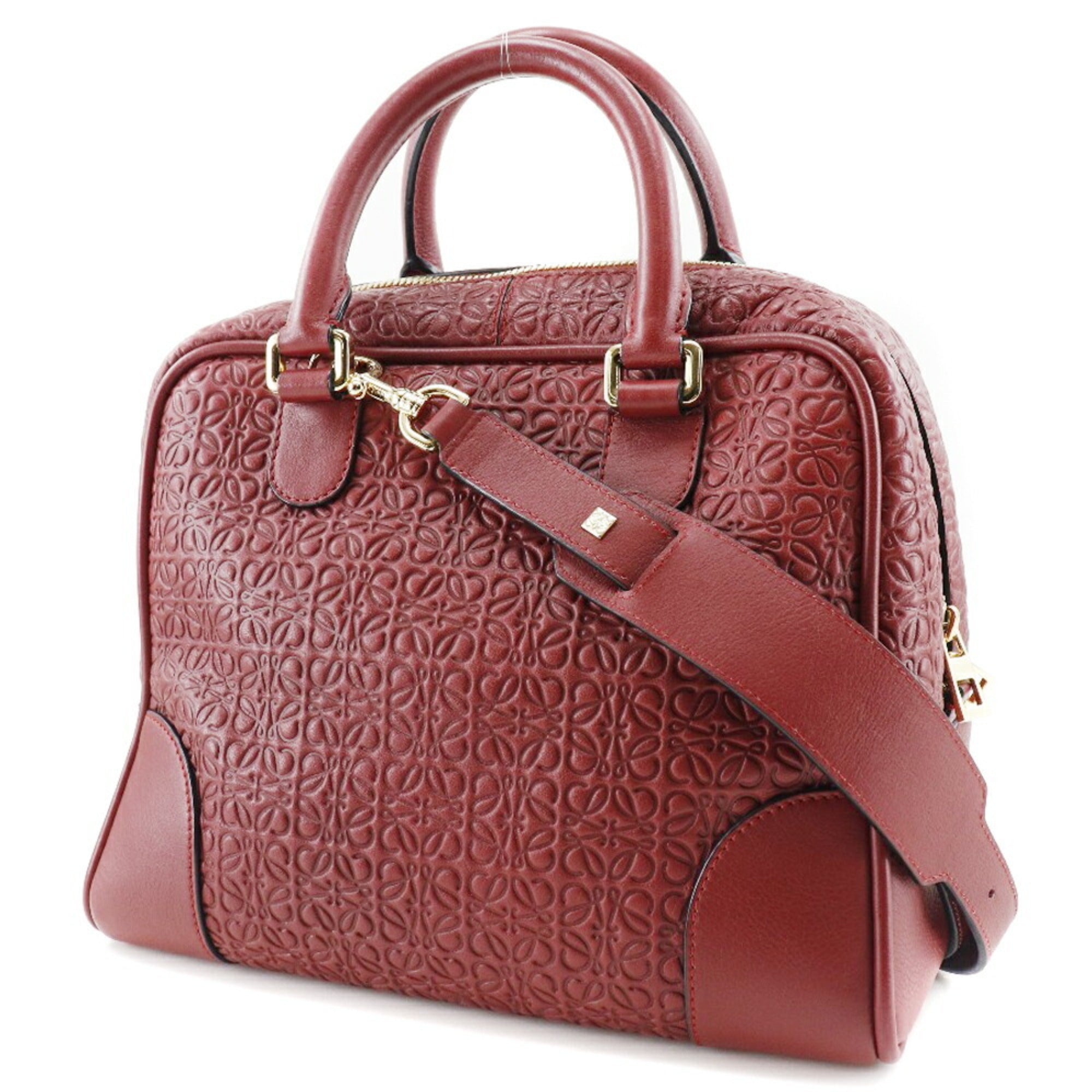 Loewe Red Color Leather Handbag (Pre-Owned)