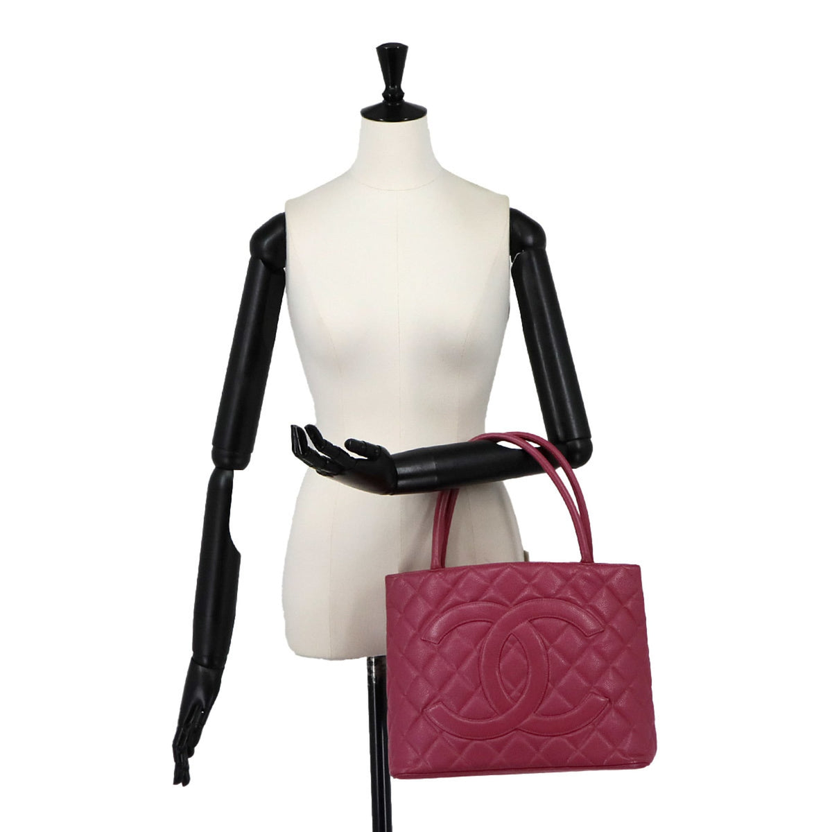 Chanel Pink Grained Calfskin Handbag Tote Bag (Pre-Owned)