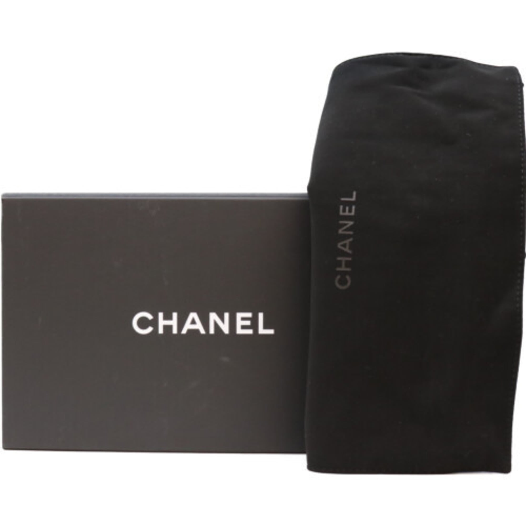 Chanel Black Leather Shoulder Bag Vanity Bag (Pre-Owned)