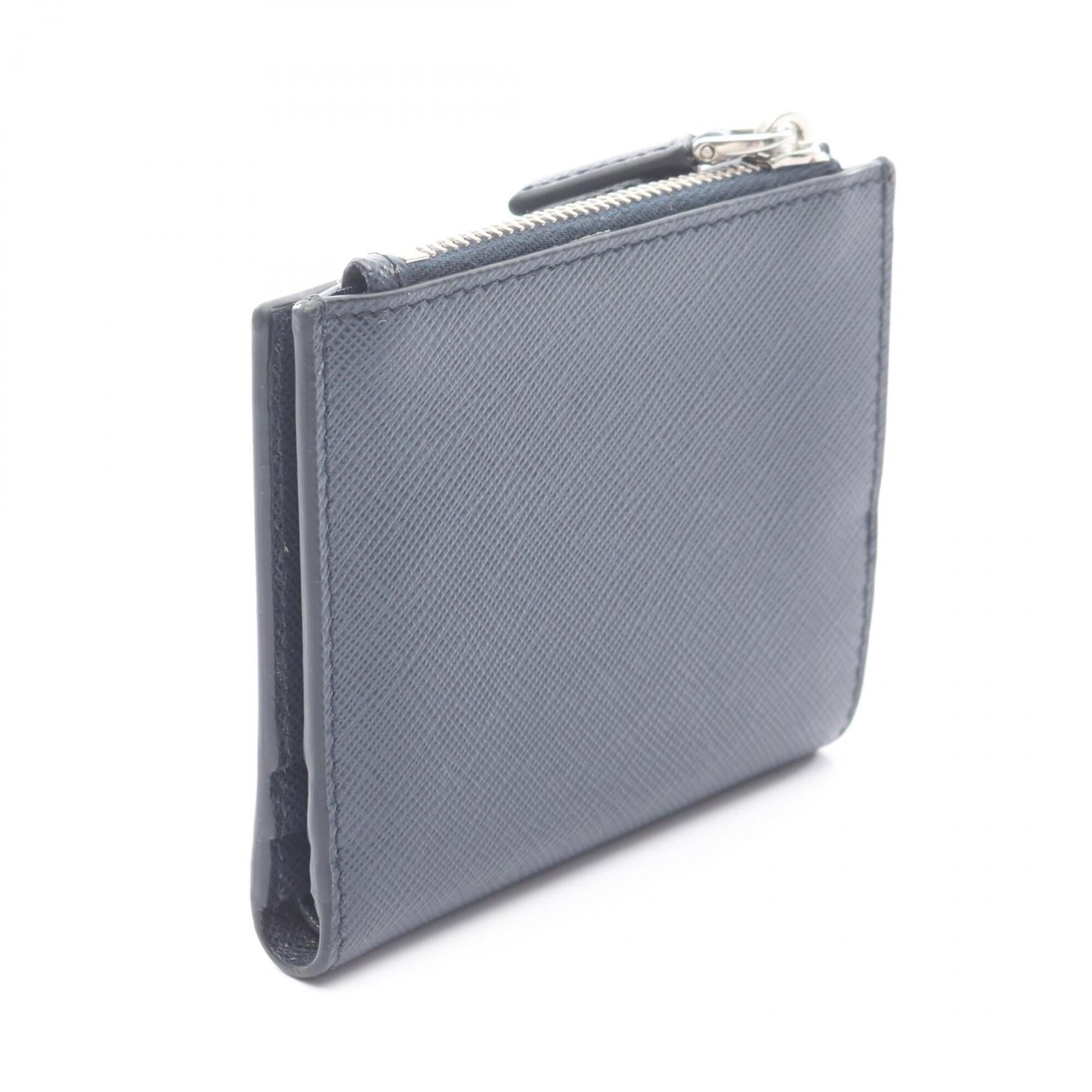 Prada Navy Saffiano Wallet (Bi-Fold) (Pre-Owned)