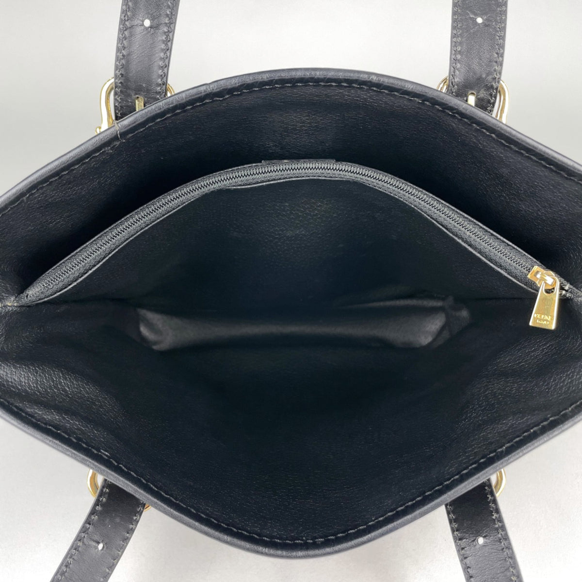 Celine Macadam Black Coated Canvas Leather Tote Bag (Pre-Owned)
