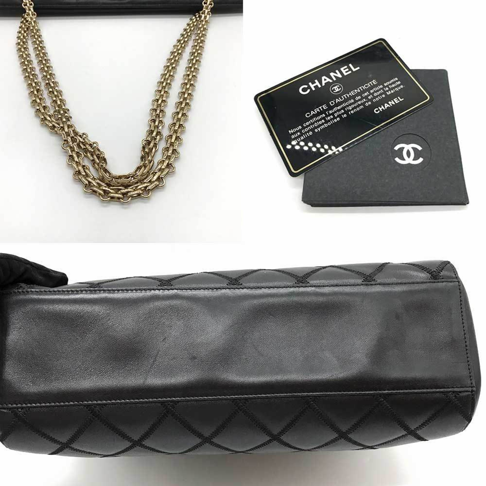 Chanel Black Leather Tote Bag (Pre-Owned)