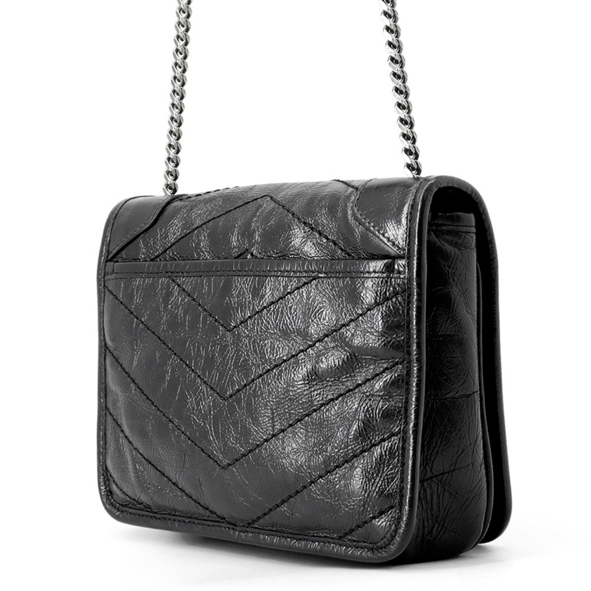 Yves Saint Laurent Black Leather Shoulder Bag (Pre-Owned)
