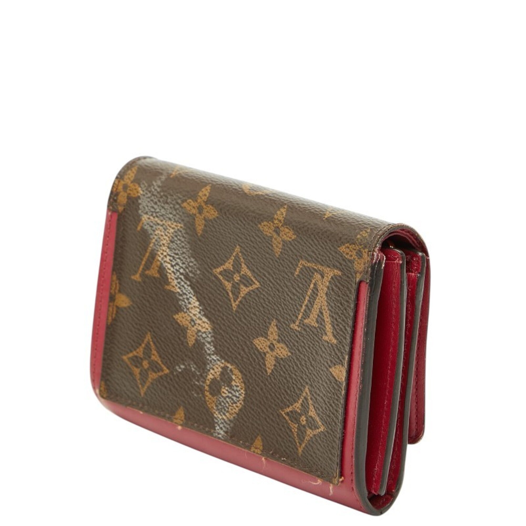 Louis Vuitton Brown Fuchsia Monogram Monogram Wallet (Bi-Fold) (Pre-Owned)