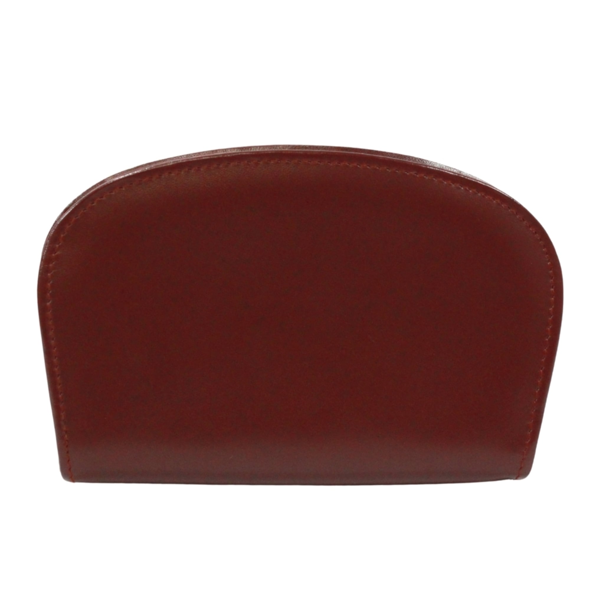 Cartier Bordeaux Leather Coin Purse/Coin Case (Pre-Owned)
