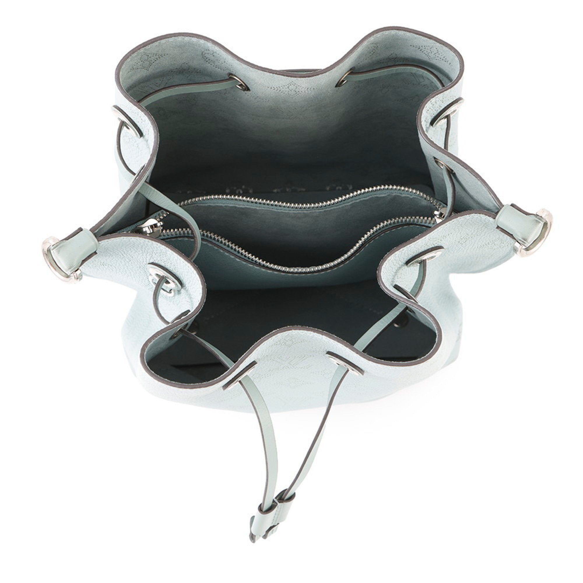 Louis Vuitton Light Blue Monogram Mahina Leather Handbag Shoulder Bag (Pre-Owned)