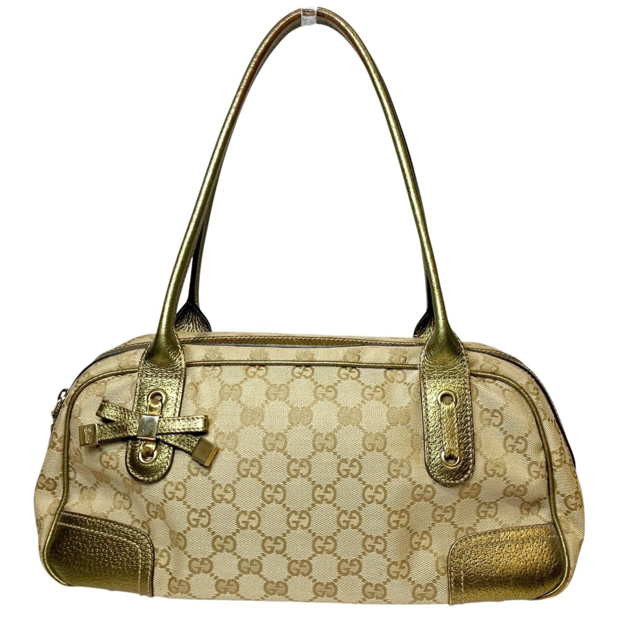 Gucci Brown Canvas Handbag (Pre-Owned)