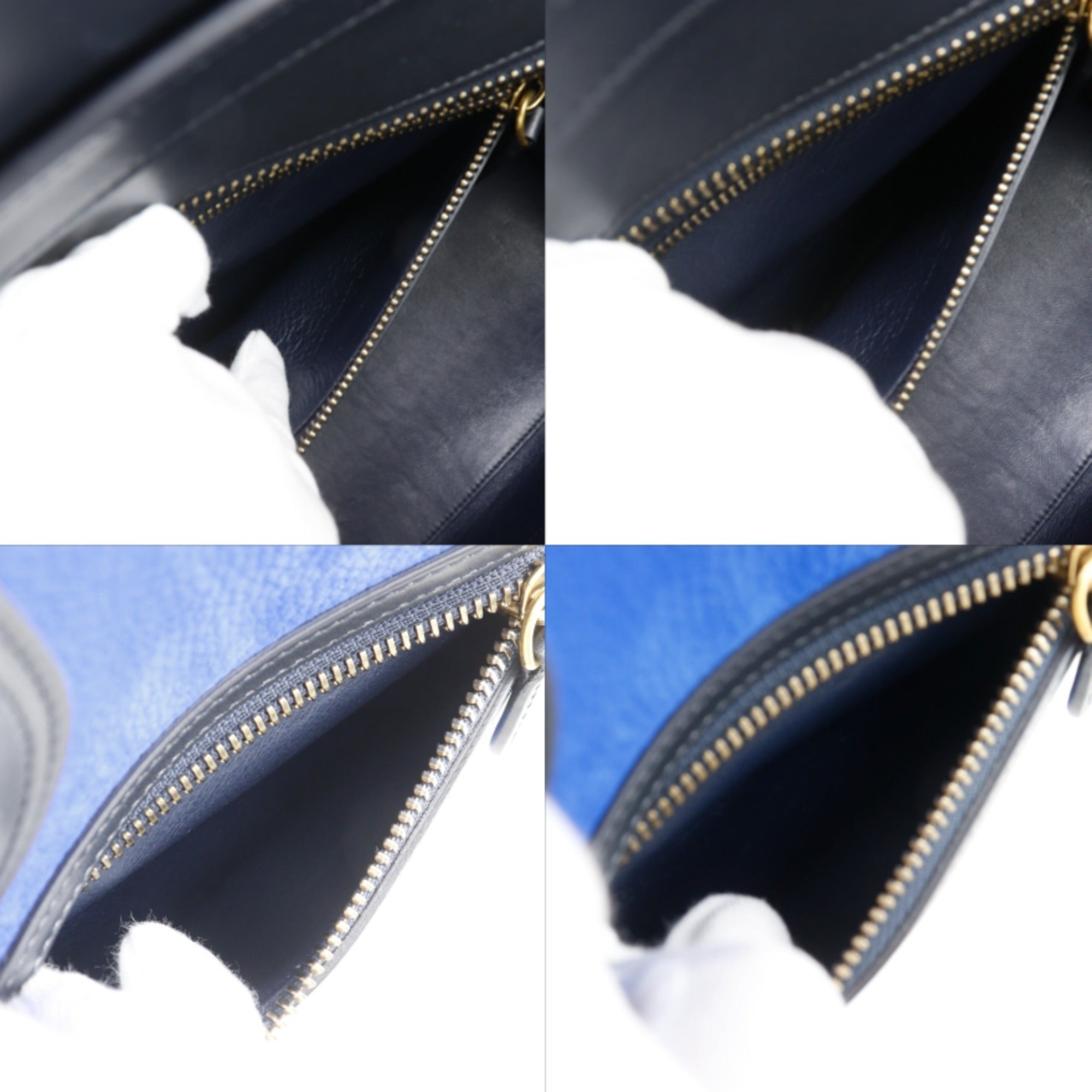 Celine Black Blue Leather Handbag (Pre-Owned)
