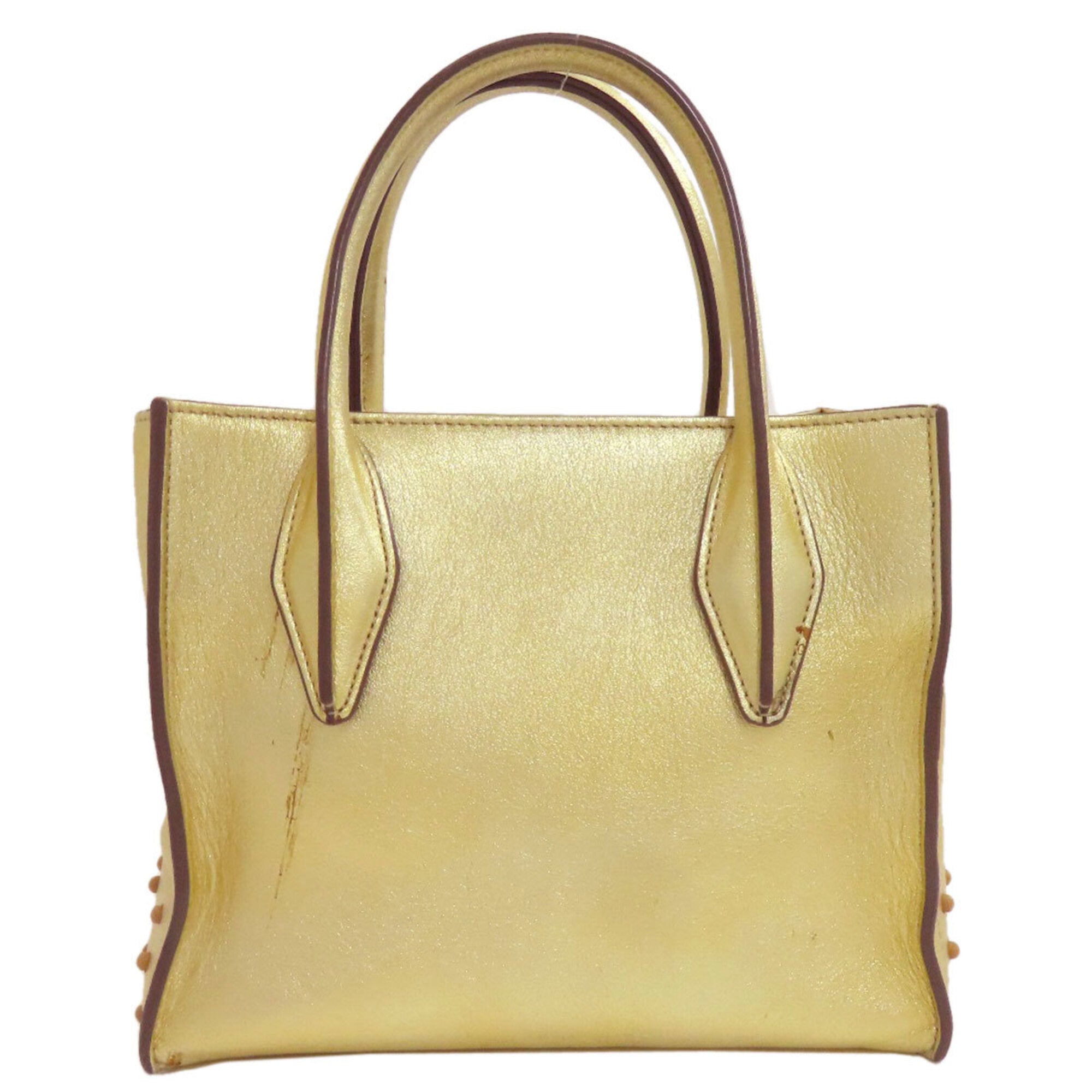Tod's Gold Leather Handbag (Pre-Owned)