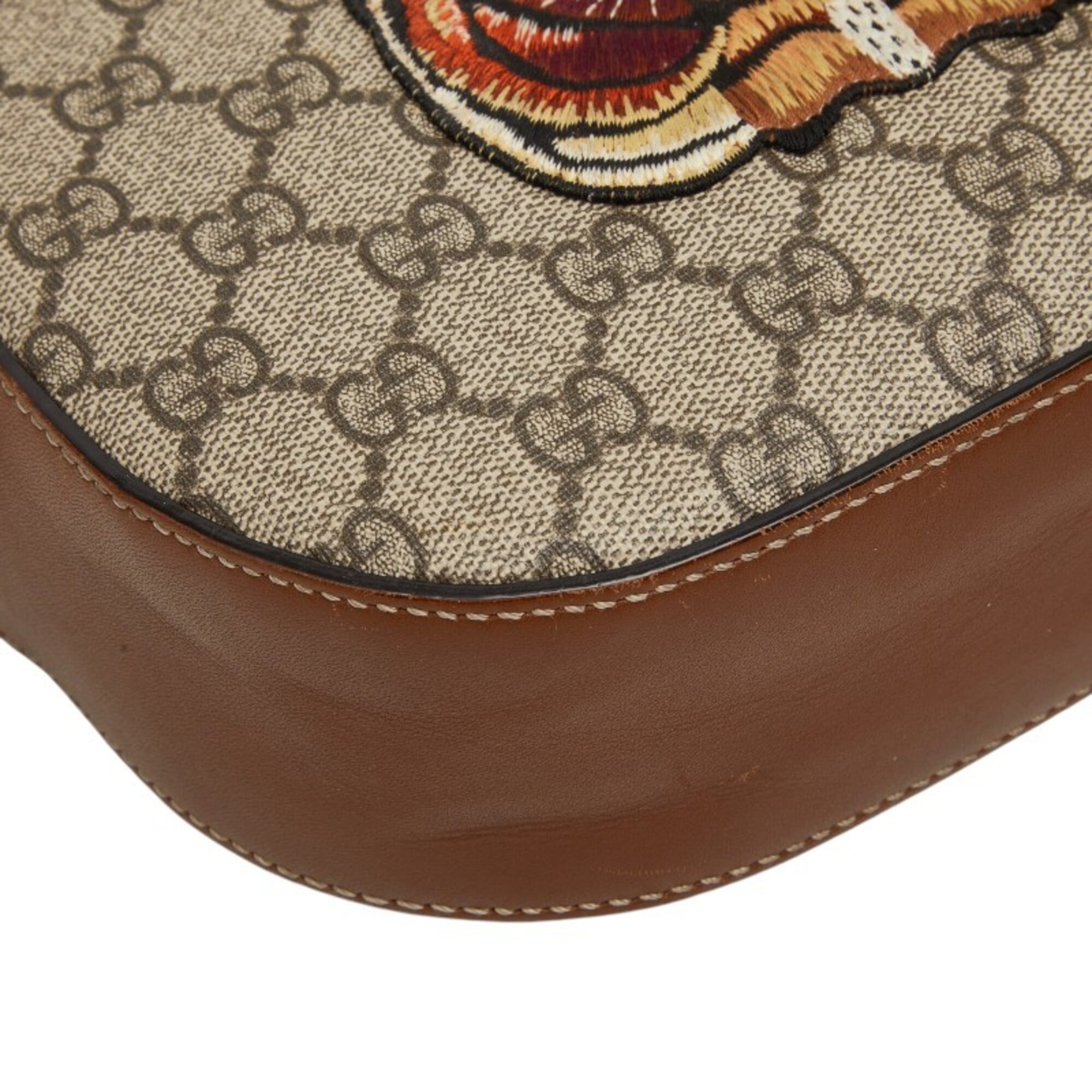 Gucci Beige Brown Pvc Leather Shoulder Bag (Pre-Owned)